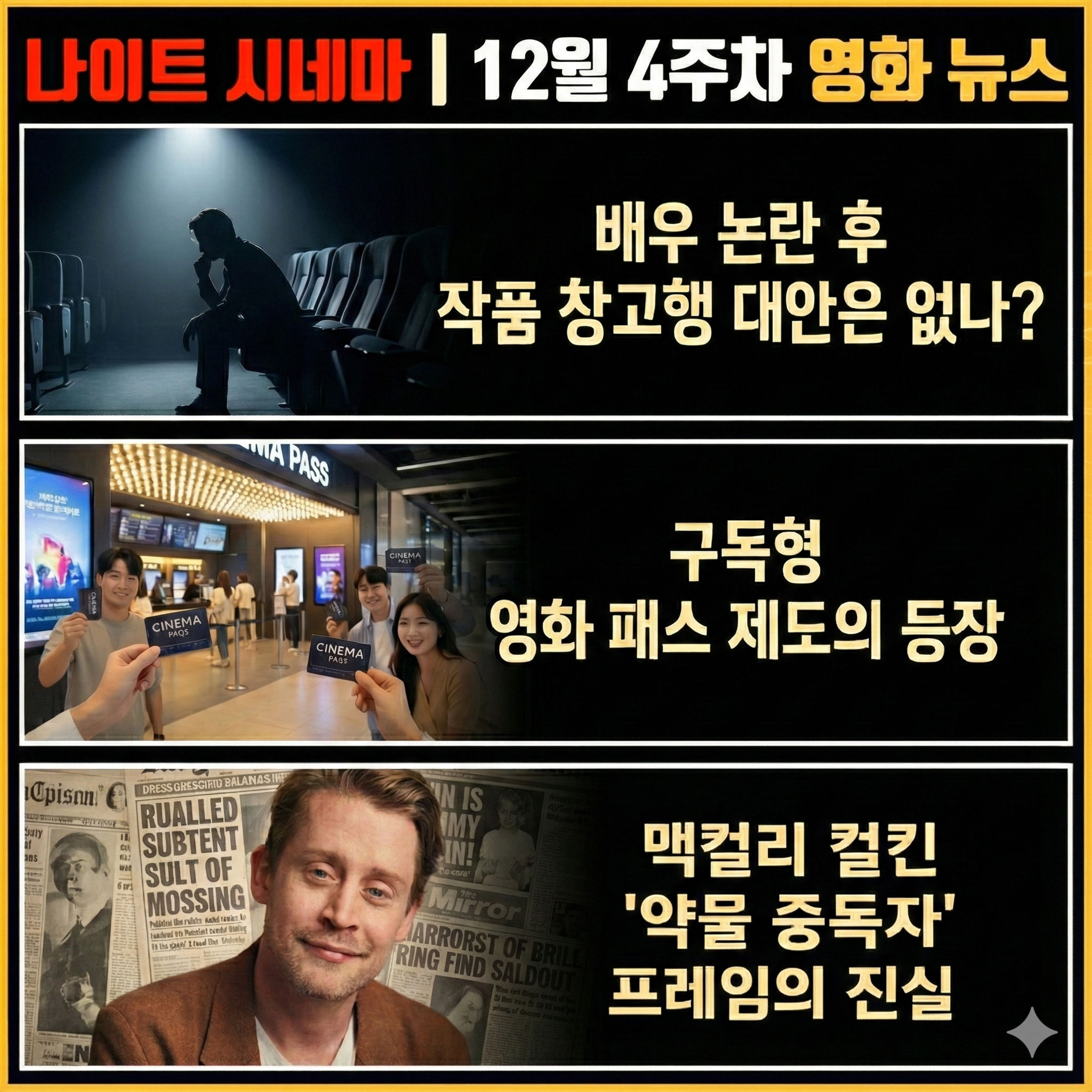 '배우 리스크' 대안은 없나? 영화관 구독 패스의 등장! 맥컬리 컬킨은 억울하다! | 12월 4주차 영화 소식 episode artwork