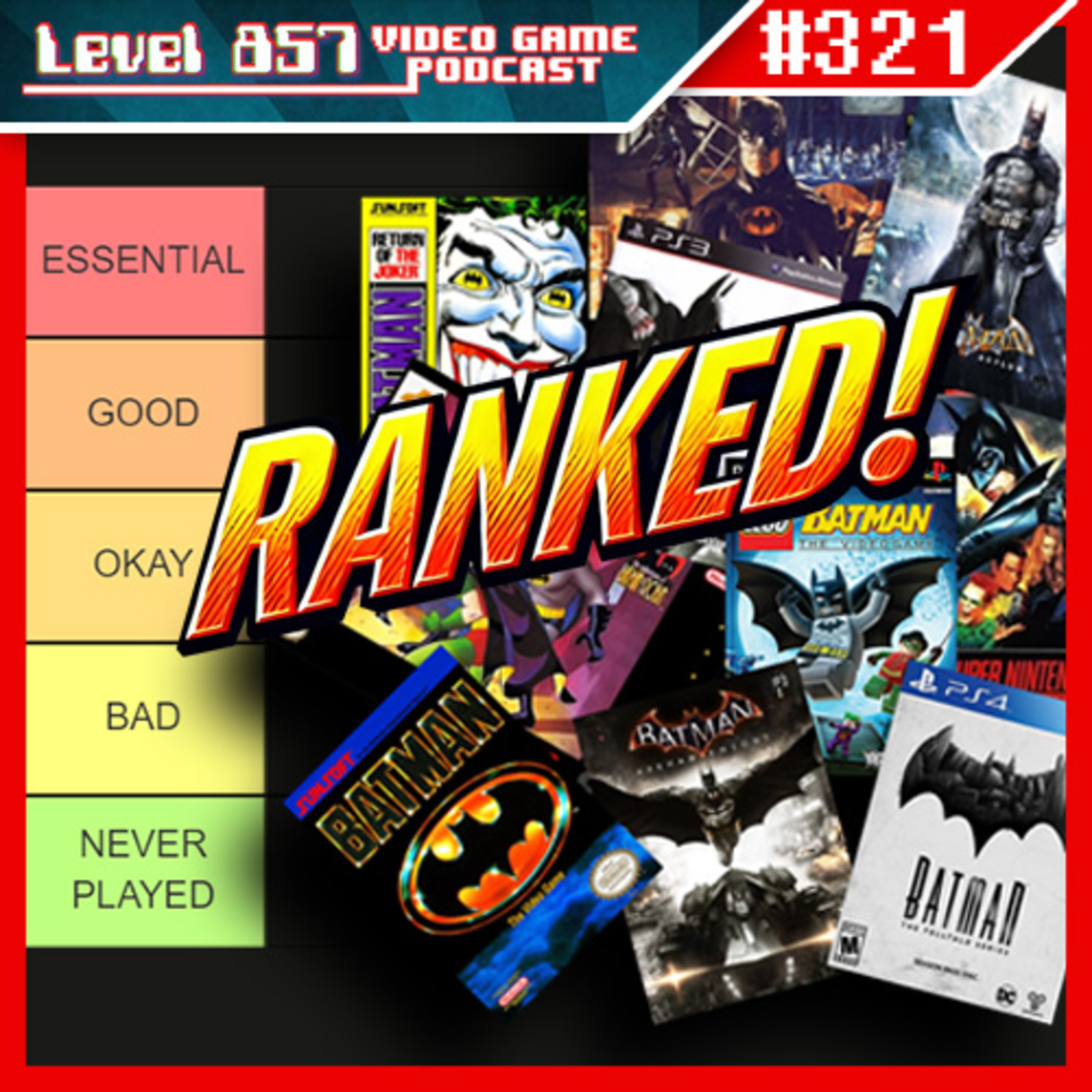 The Best and Worst Batman Games Ranked Tier List episode artwork
