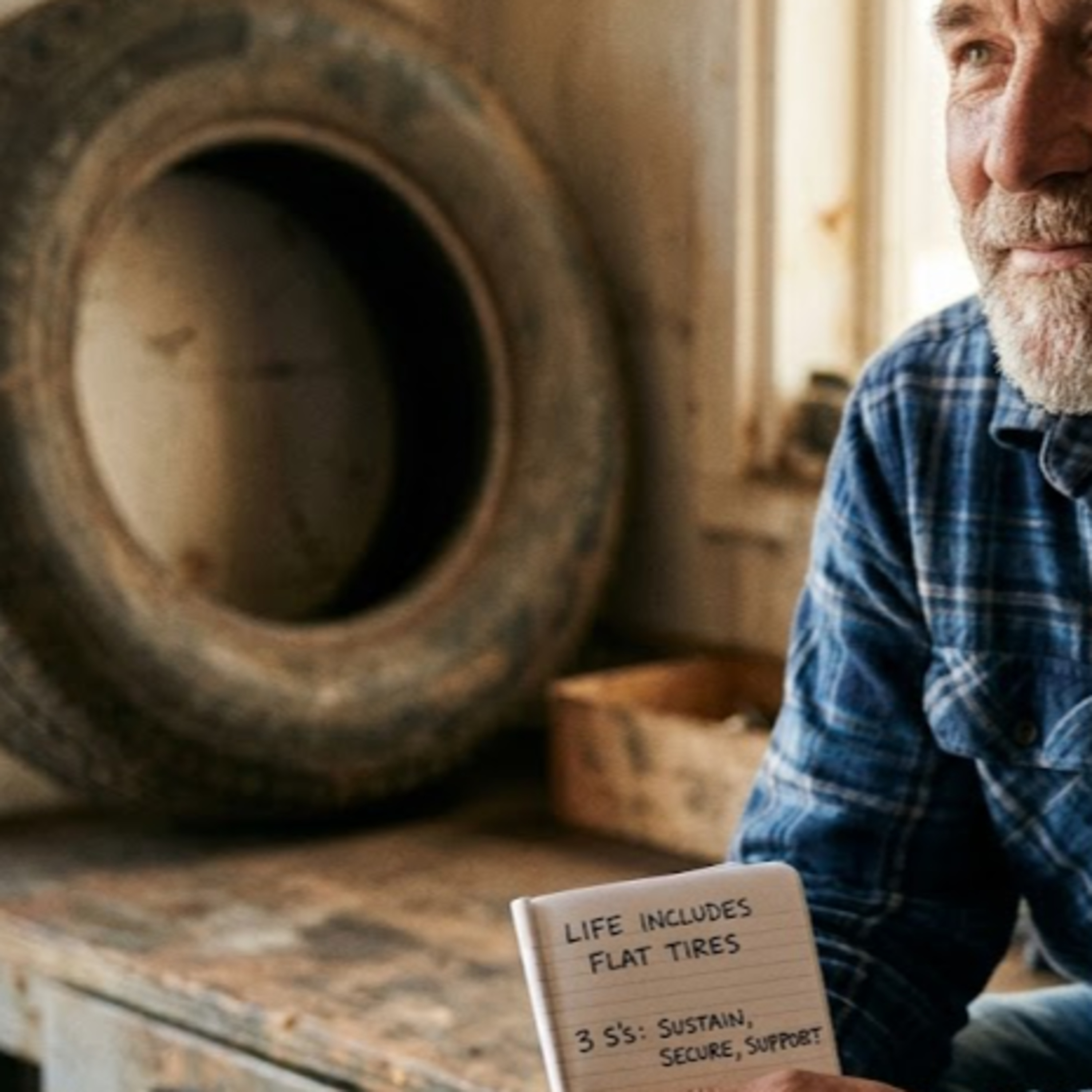 "Life includes Flat Tires," "An Ordinary Man," host Jim Wining episode artwork