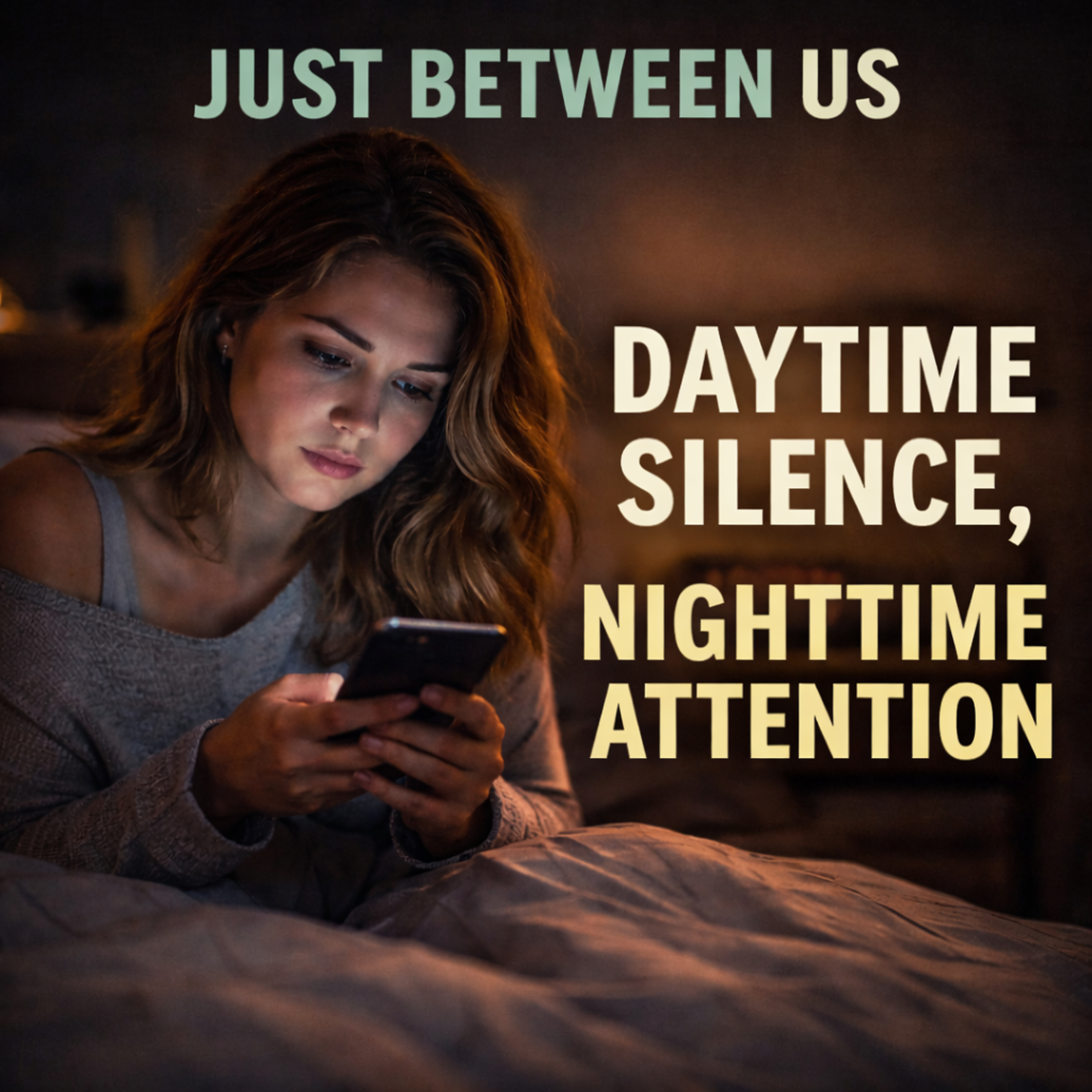 Daytime Silence, Nighttime Attention - Just Between Us Podcast - S1 Ep 7 episode artwork