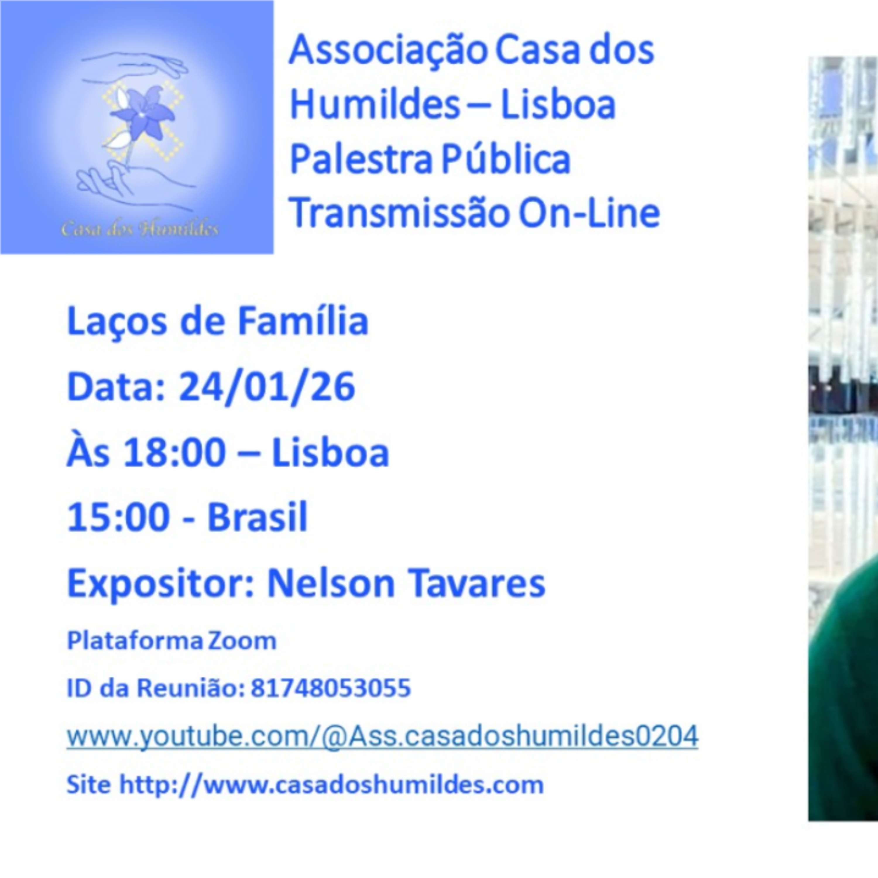Laços de Família - Palestra - Casa dos Humildes - Lisboa - Portugal (Áudio) episode artwork