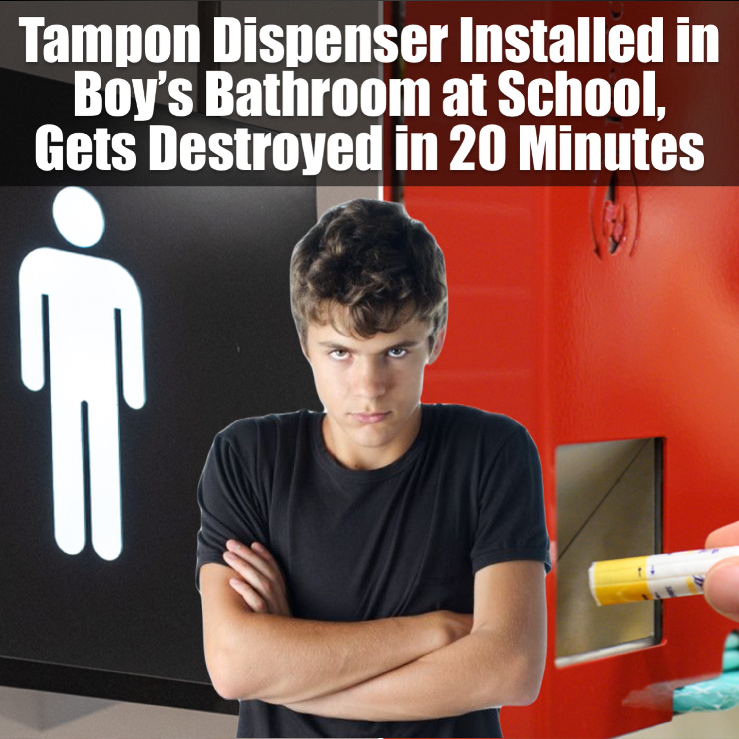 Tampon Dispenser Installed in Boy’s Bathroom at School, Gets Destroyed in 20 Minutes episode artwork