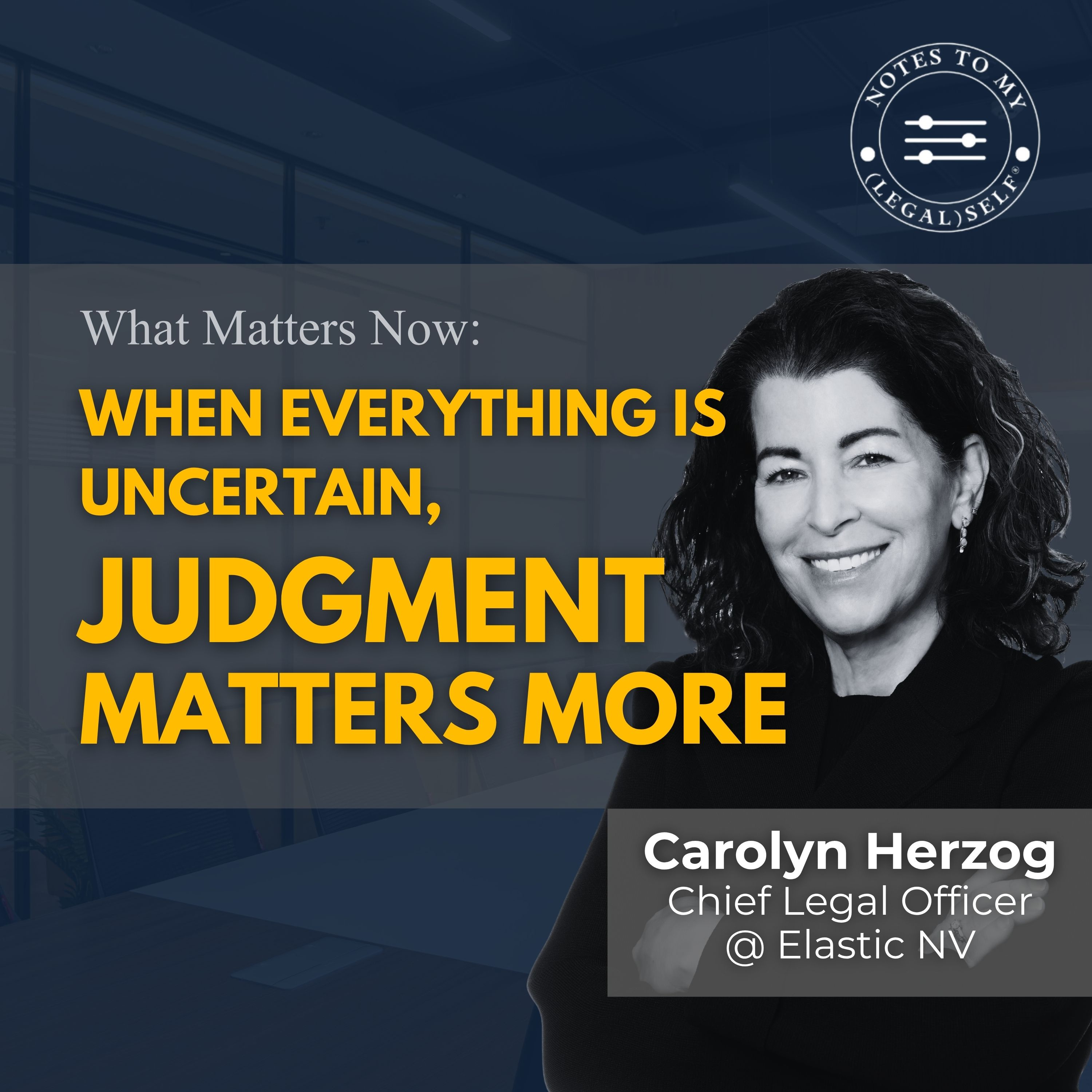 What Matters More: When Everything Is Uncertain, Judgment Matters More (Carolyn Herzog) NTMLS Season 14, Episode 4