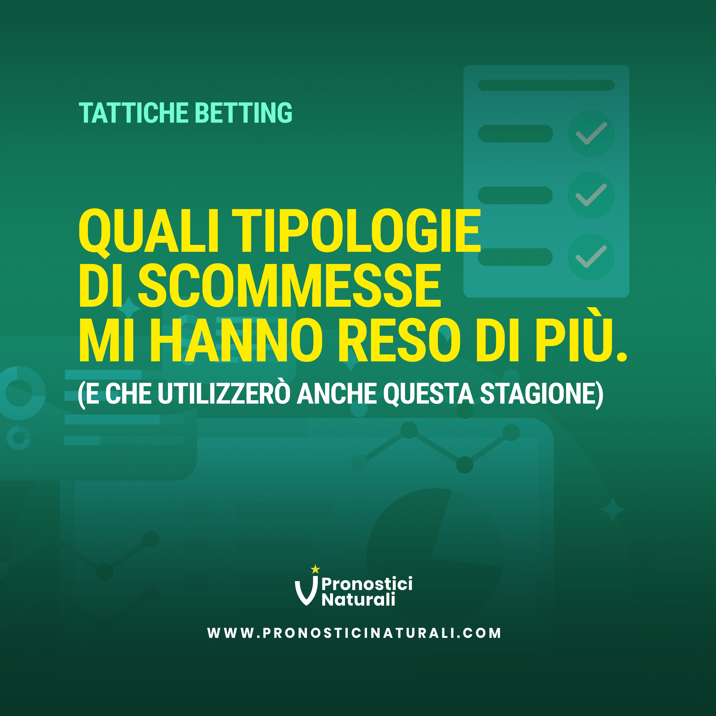 TIPI di scommesse che mi hanno reso di più la scorsa stagione e che utilizzerò in questa episode artwork
