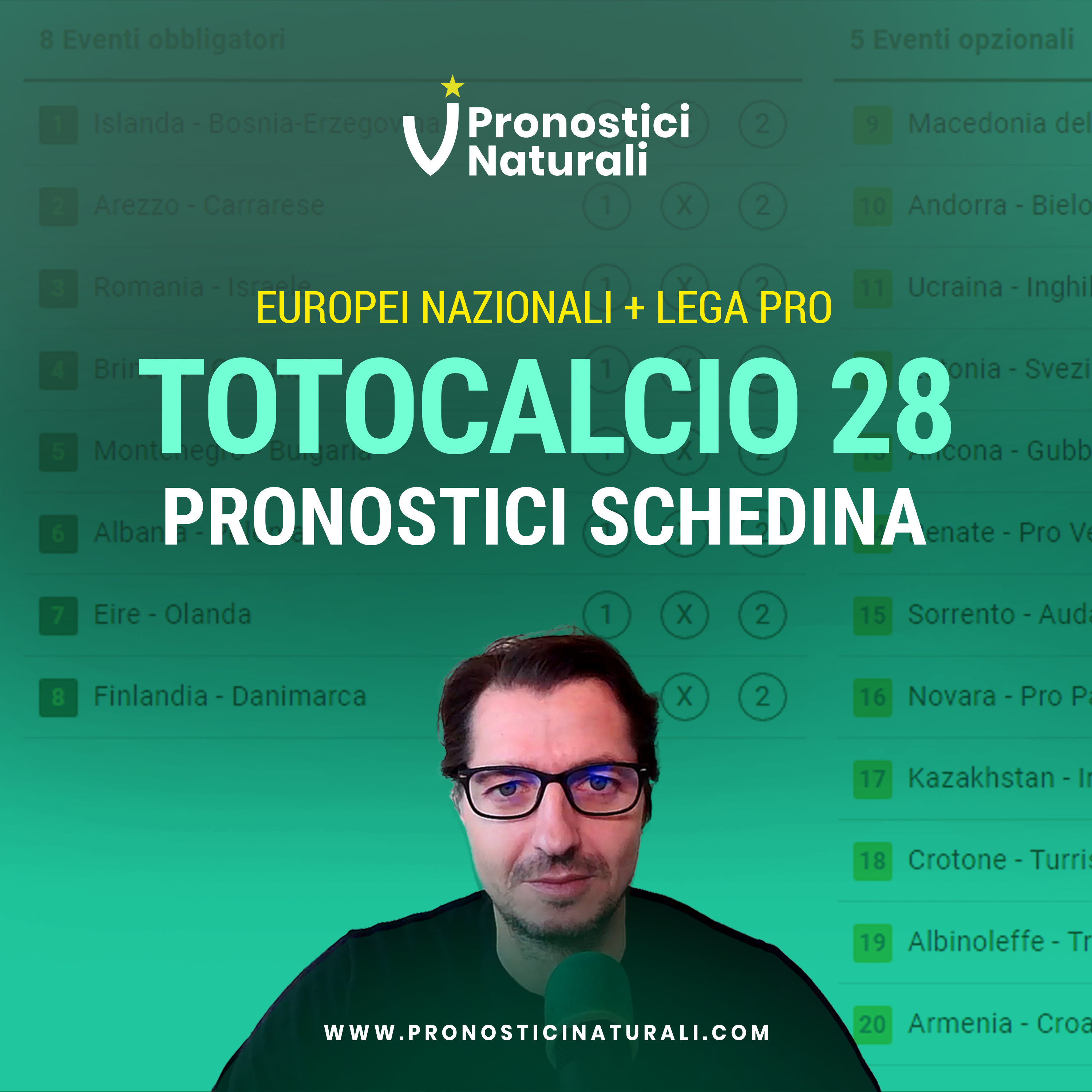 Live Totocalcio 28 Nazionali Europei + Lega Pro Pronostici Tutte le Partite Selezione Formula 13 episode artwork