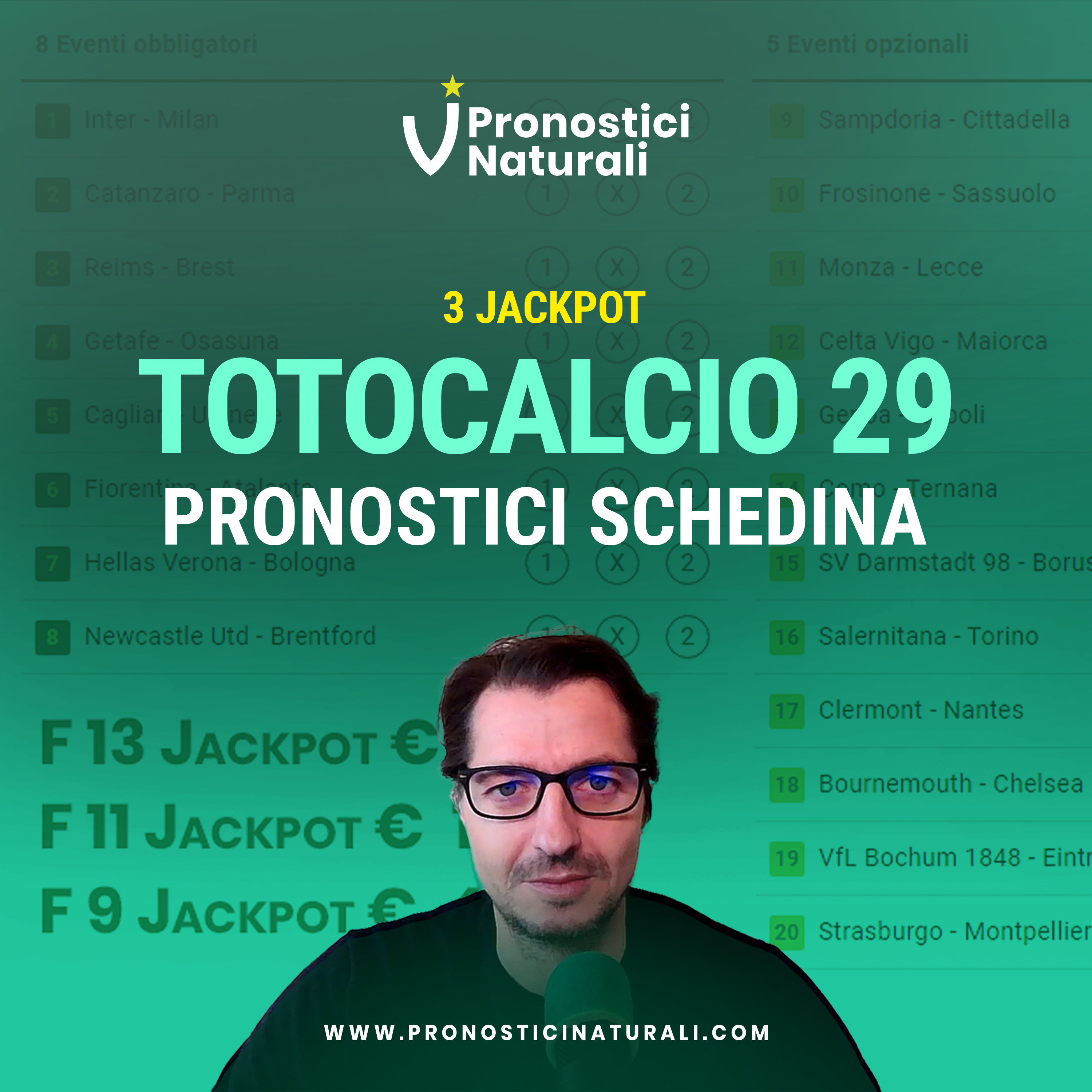 Live Totocalcio Pre Partite Schedina 2023 Concorso 29 con 3 Jackpot episode artwork