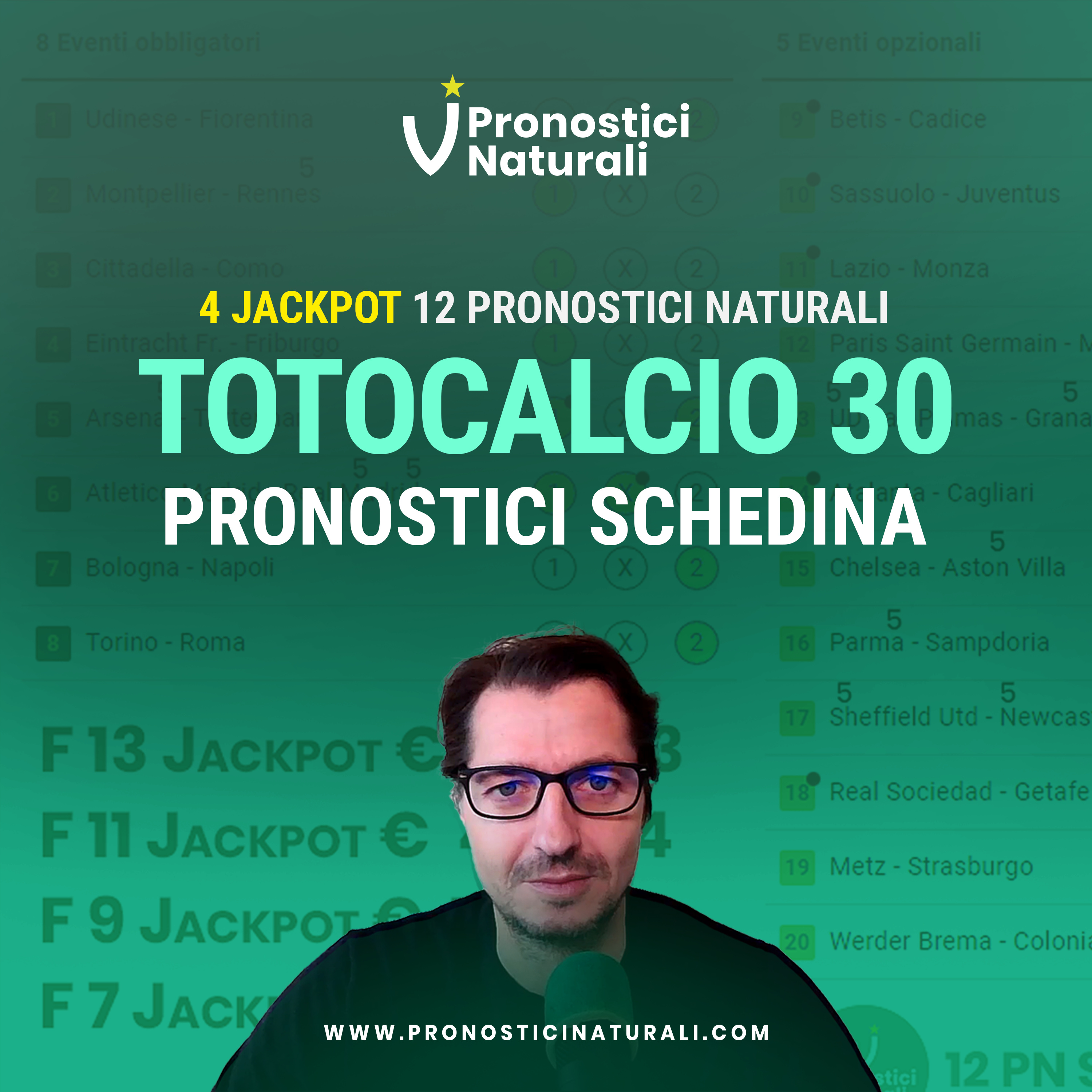 Totocalcio Live con 4 JACKPOT e tornano anche i Pronostici Naturali episode artwork