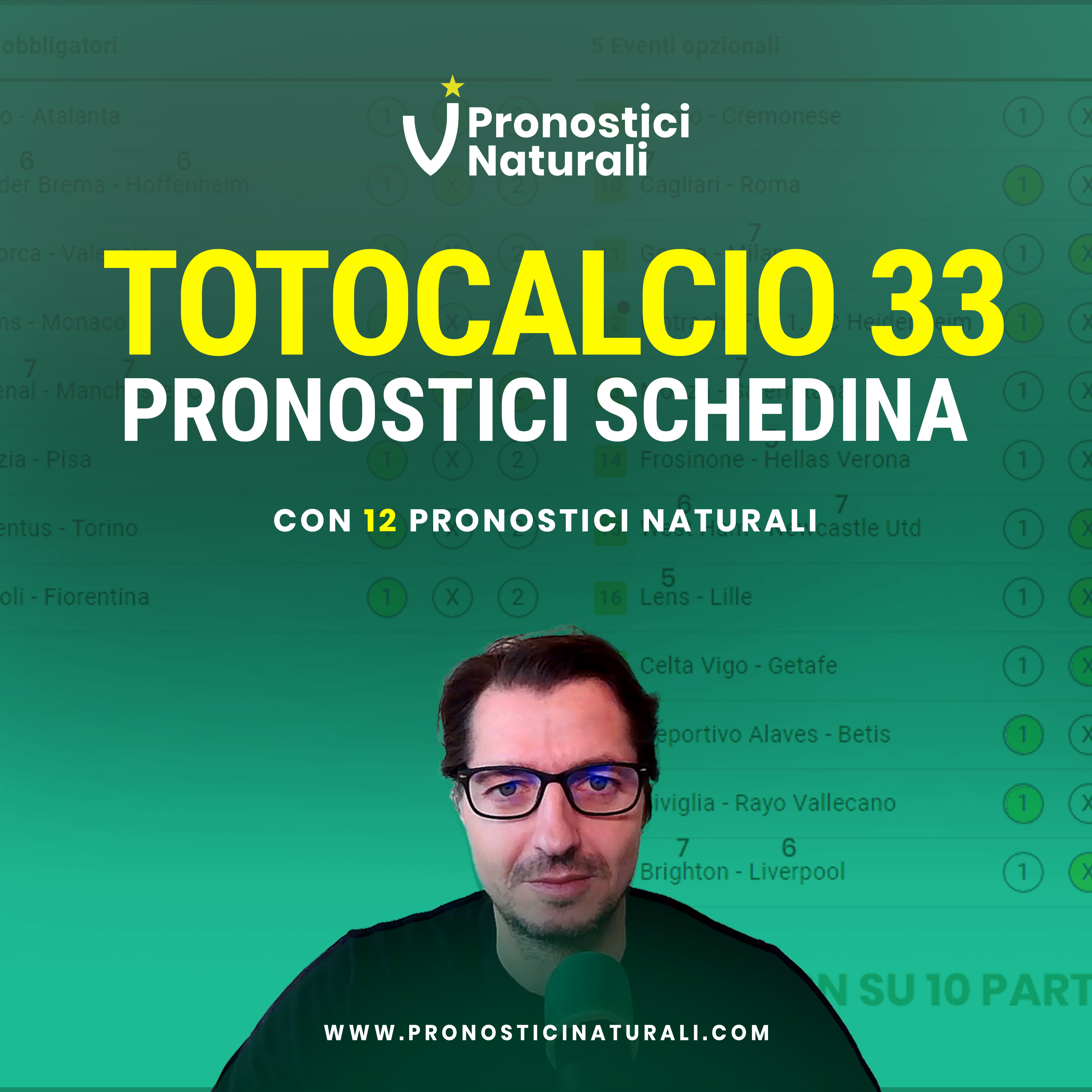 Schedina Totocalcio 33 Niente Jackpot e 12 Pronostici Naturali - Tutte le partite episode artwork