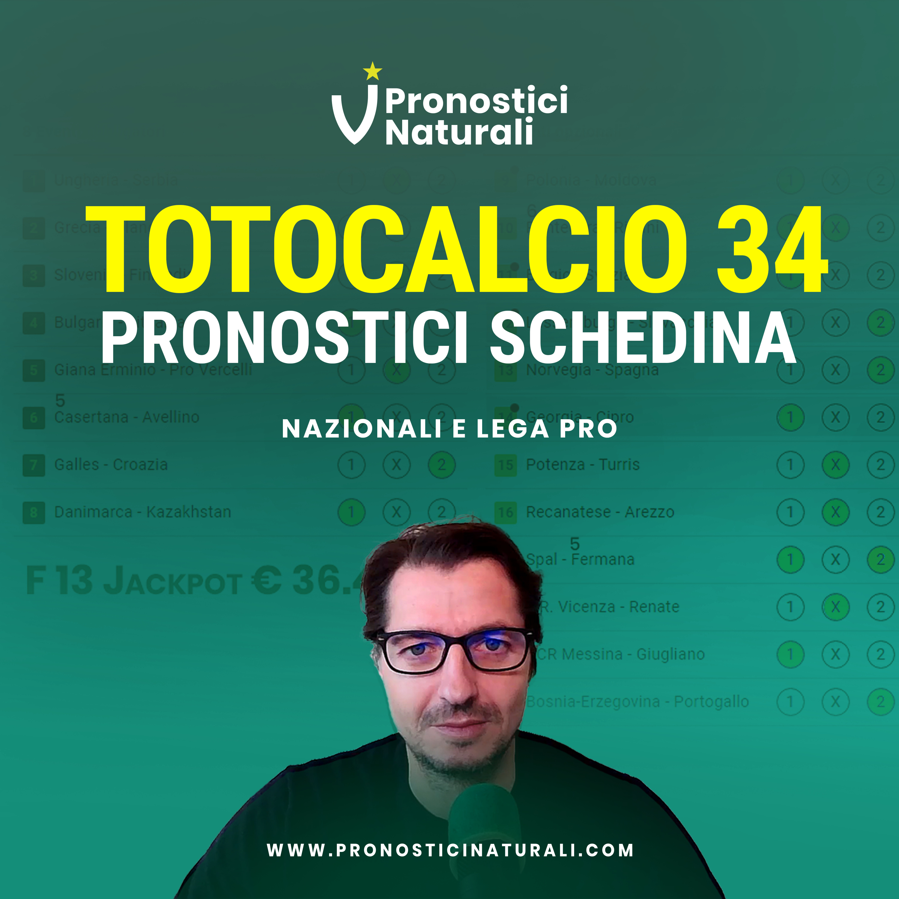 Totocalcio 34 Nazionali Europei + Lega Pro. Tutti i Pronostici della prossima schedina episode artwork