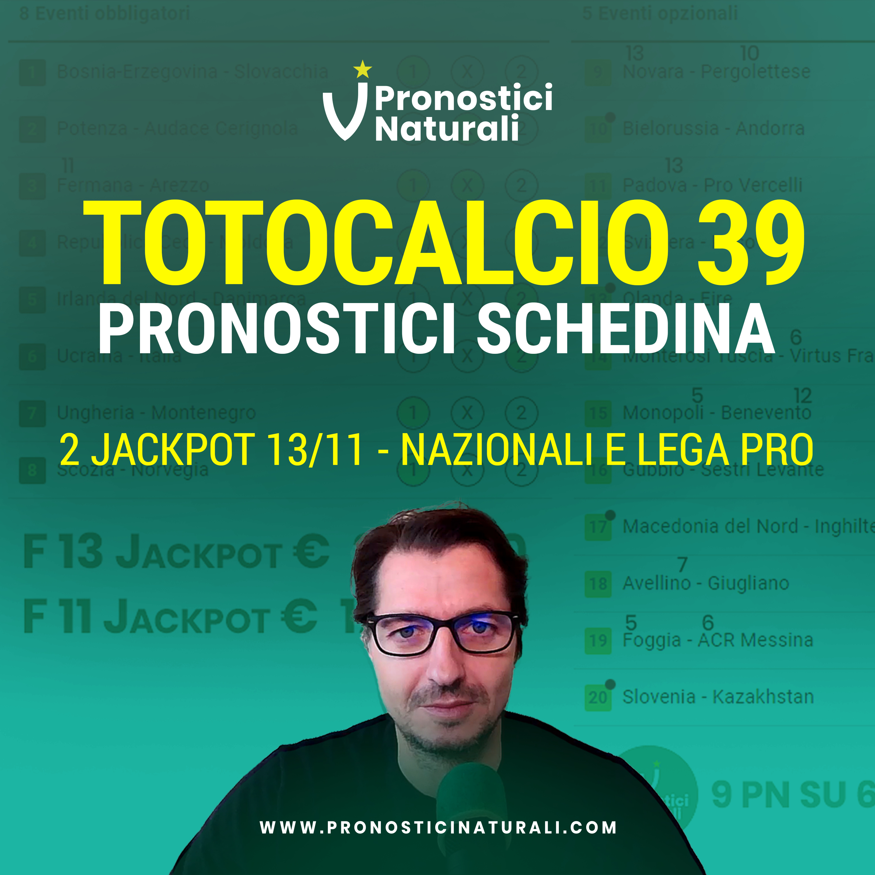 Totocalcio 39 Nazionali Europei + Lega Pro Jackpot € 247.100/€ 17.183 Pronostici episode artwork