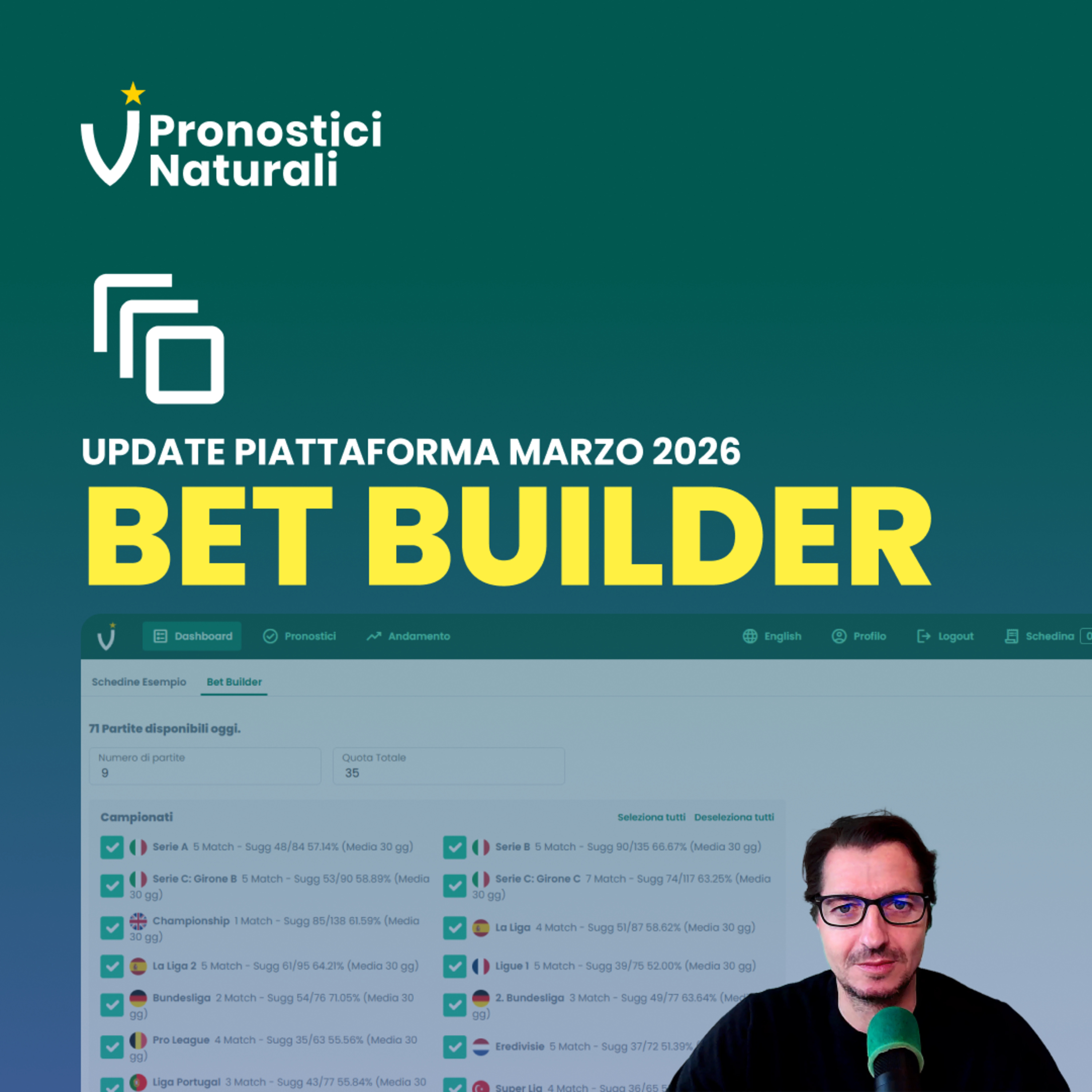 📢 [Update] Arriva il Bet builder con i Pronostici Naturali