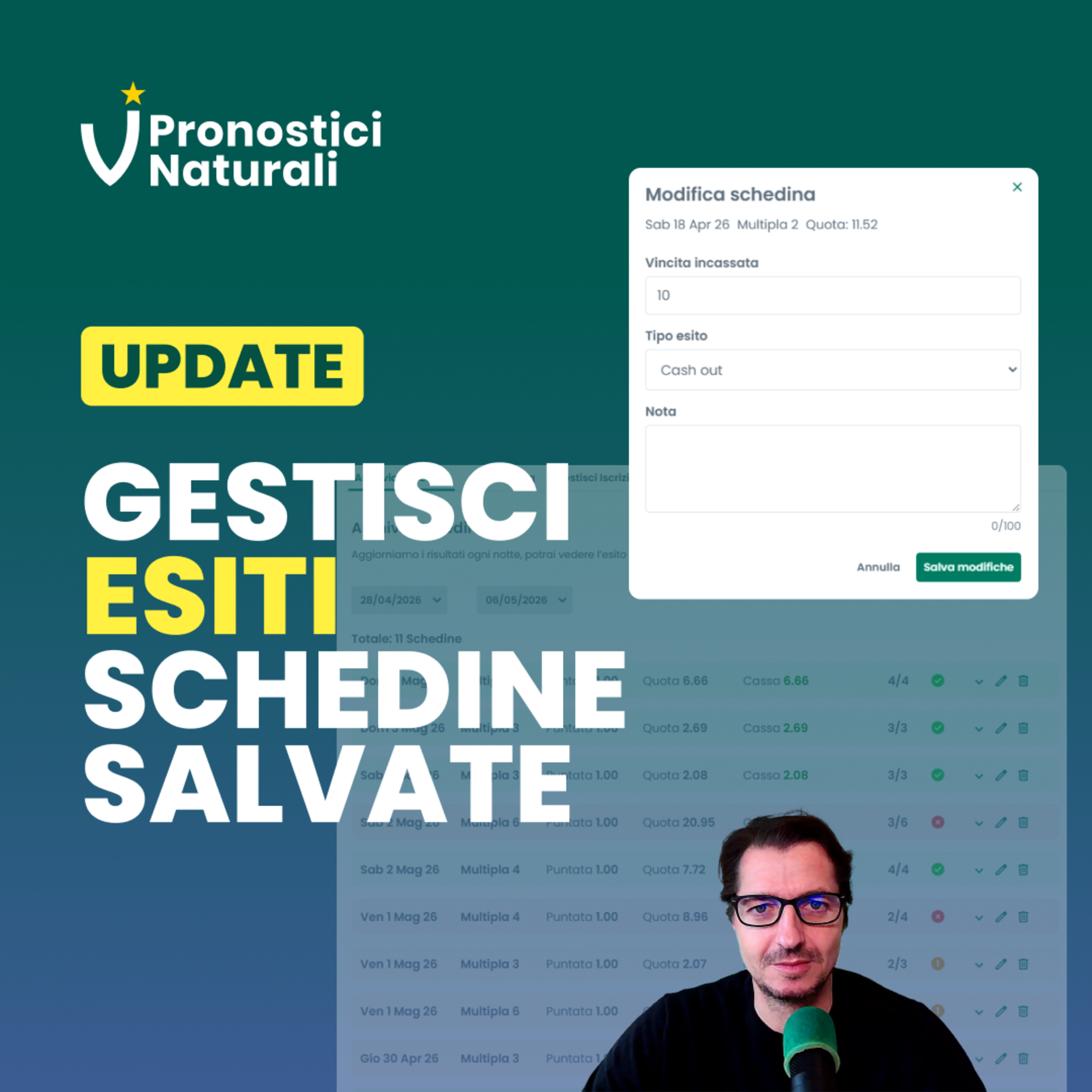 📢 [Update] Gestione schedine salvate: elimina o modifica esiti per cash-out, sistemi e rimborsi. episode artwork