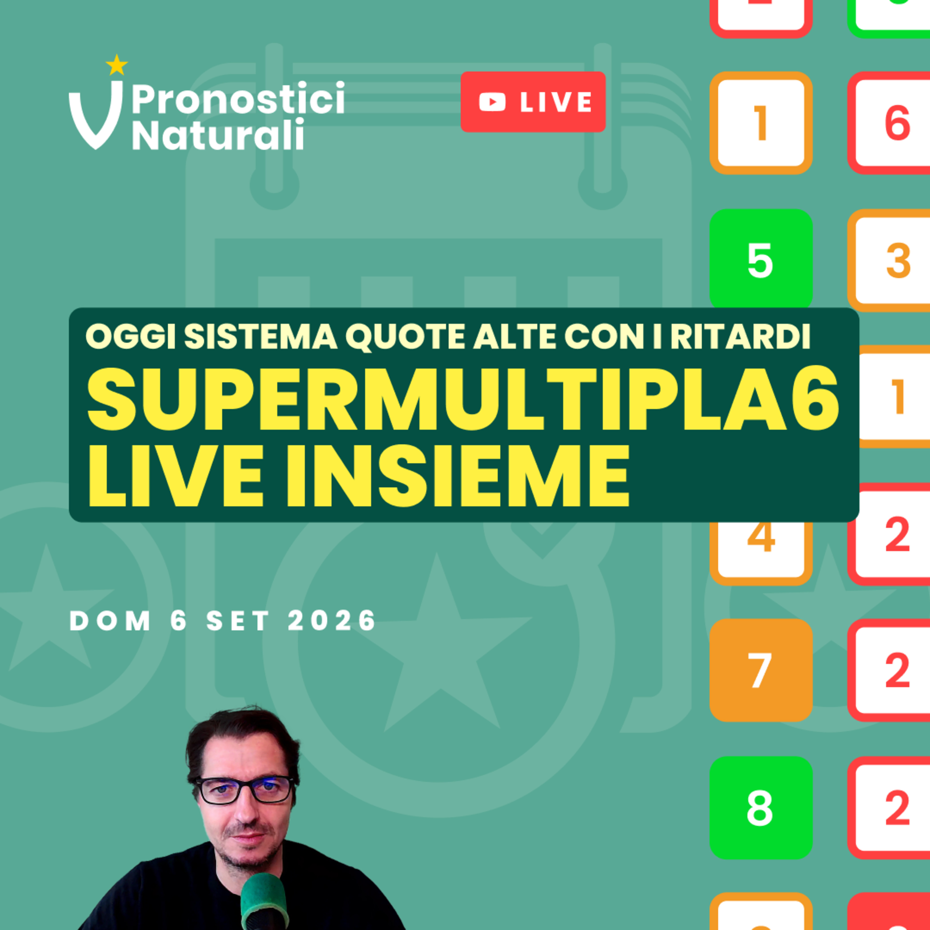 LIVE Oggi facciamo una SuperMultipla6 a sistema e quote alte MA SOLO con i dati sui ritardi episode artwork