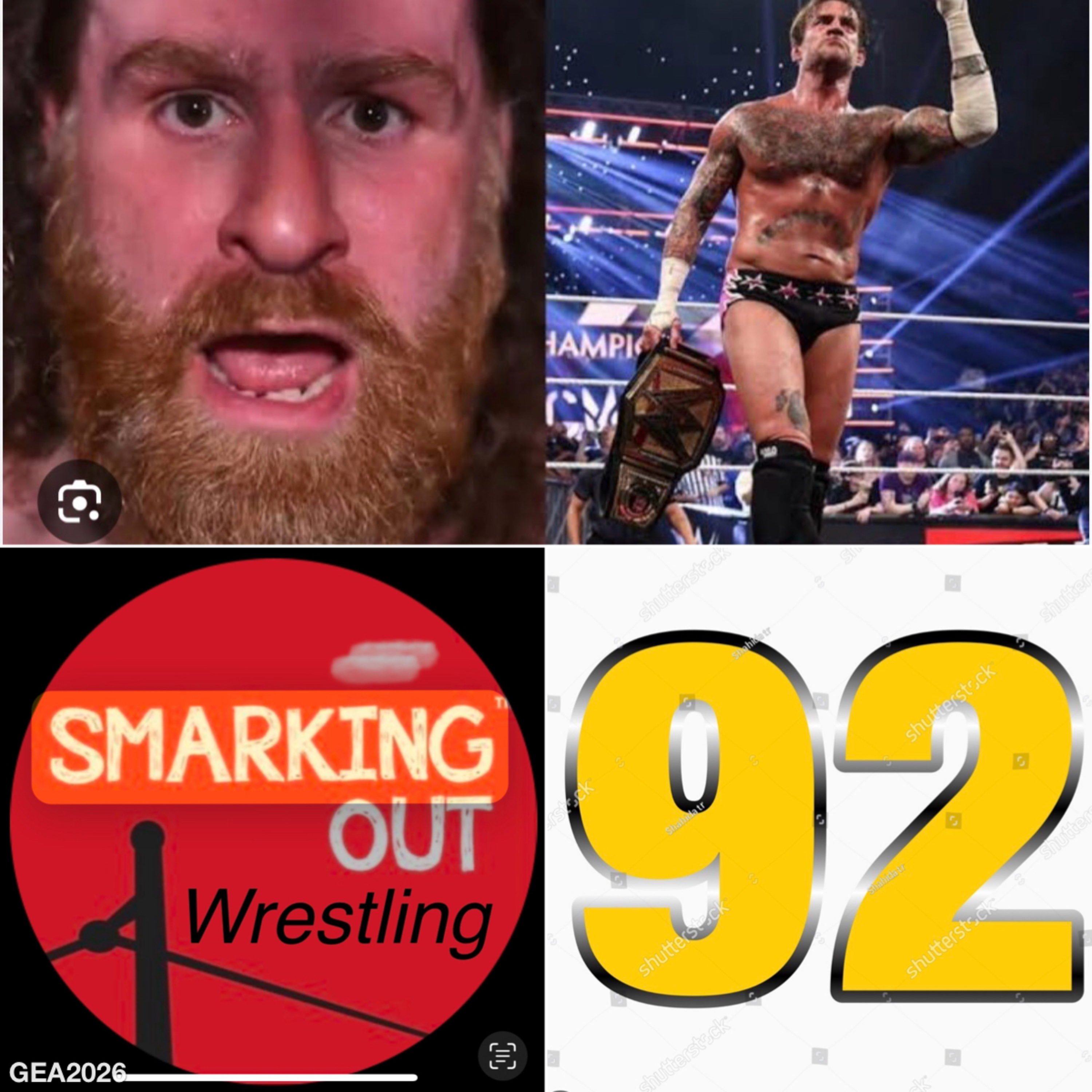 Episode 92: CM Punk/Sami Zayn title switch, Weekly (7-1/7-26) WWE, AEW recap episode artwork
