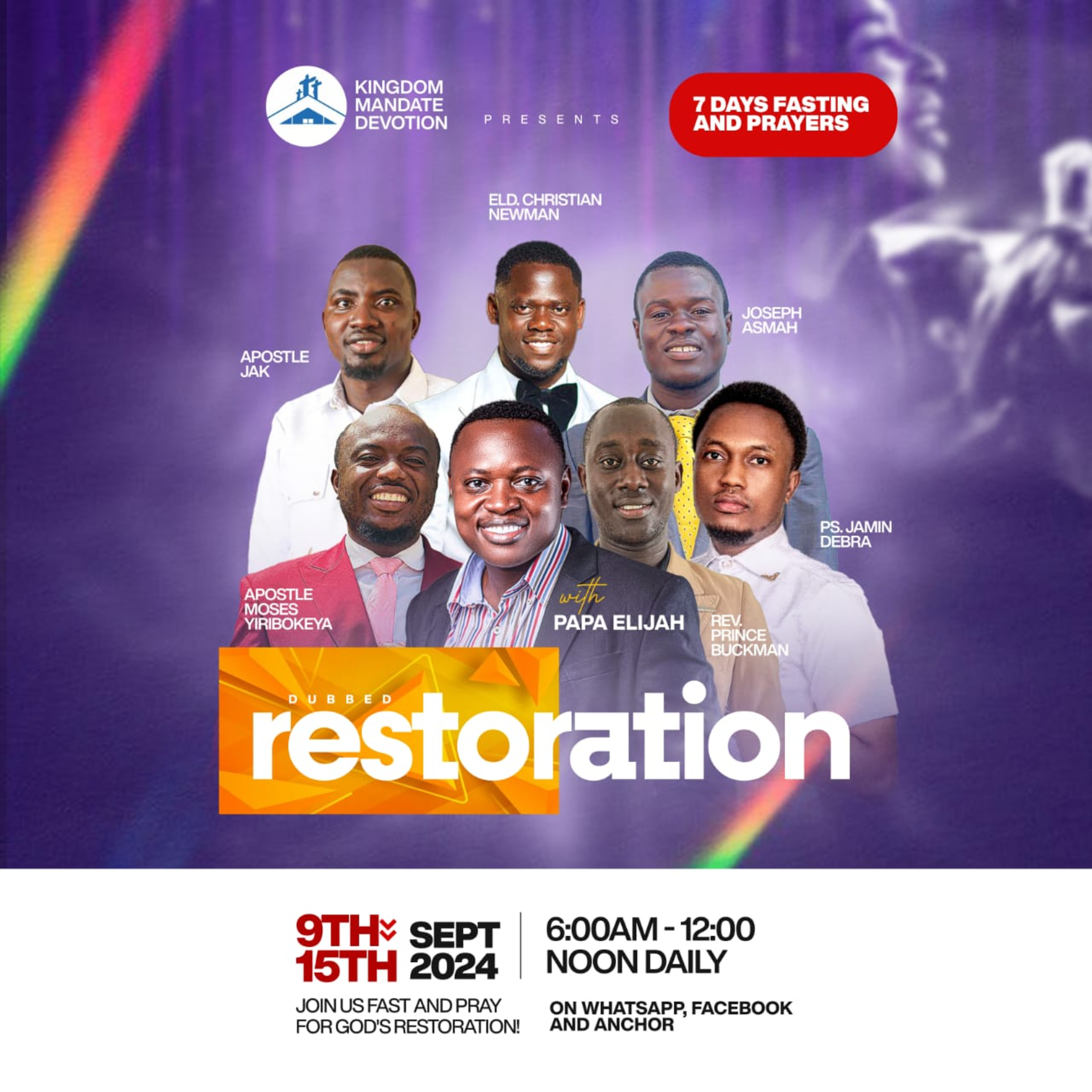 RESTORATION DAY 1. ELD. CHRISTIAN NEWMAN