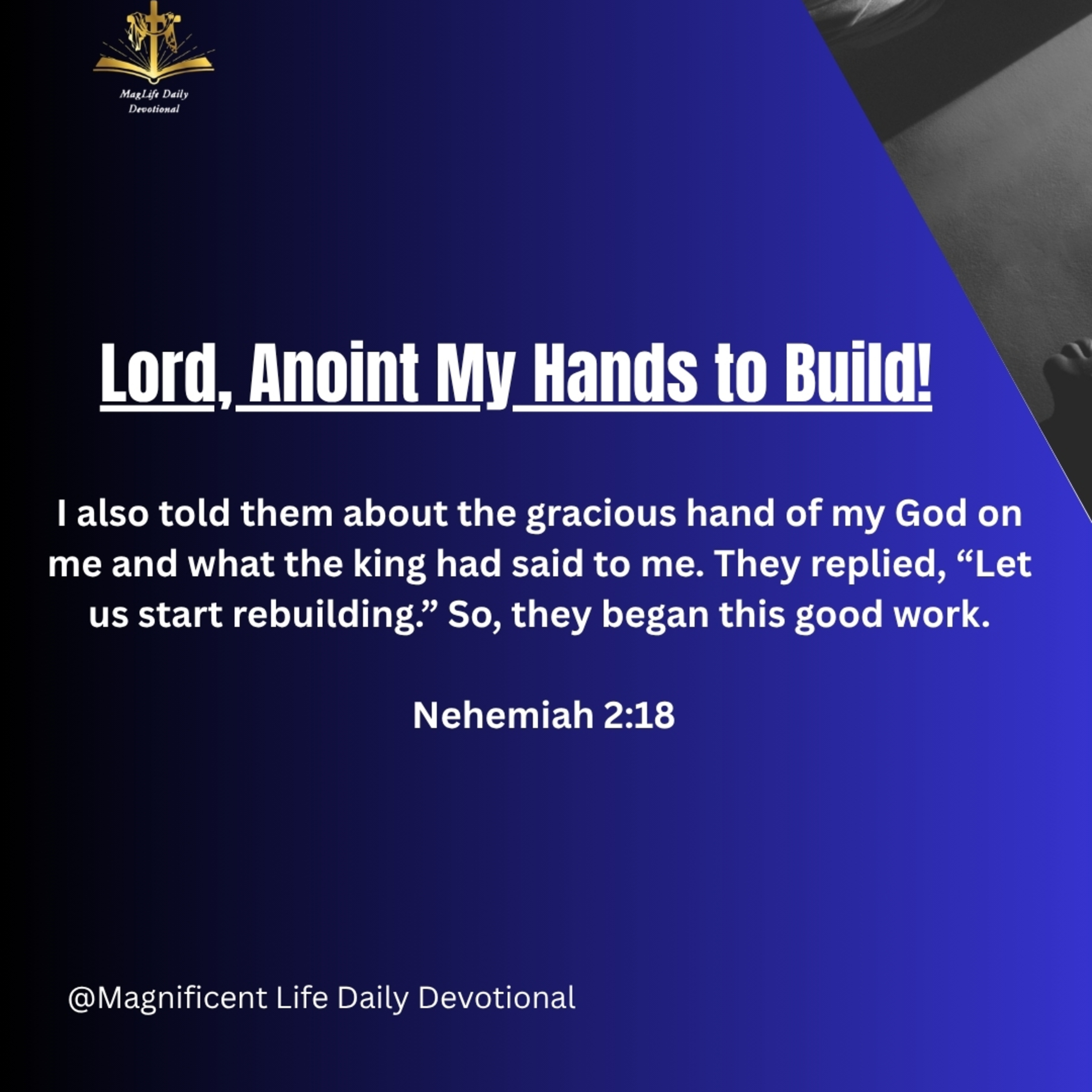 Lord, Anoint My Hands to Build! episode artwork