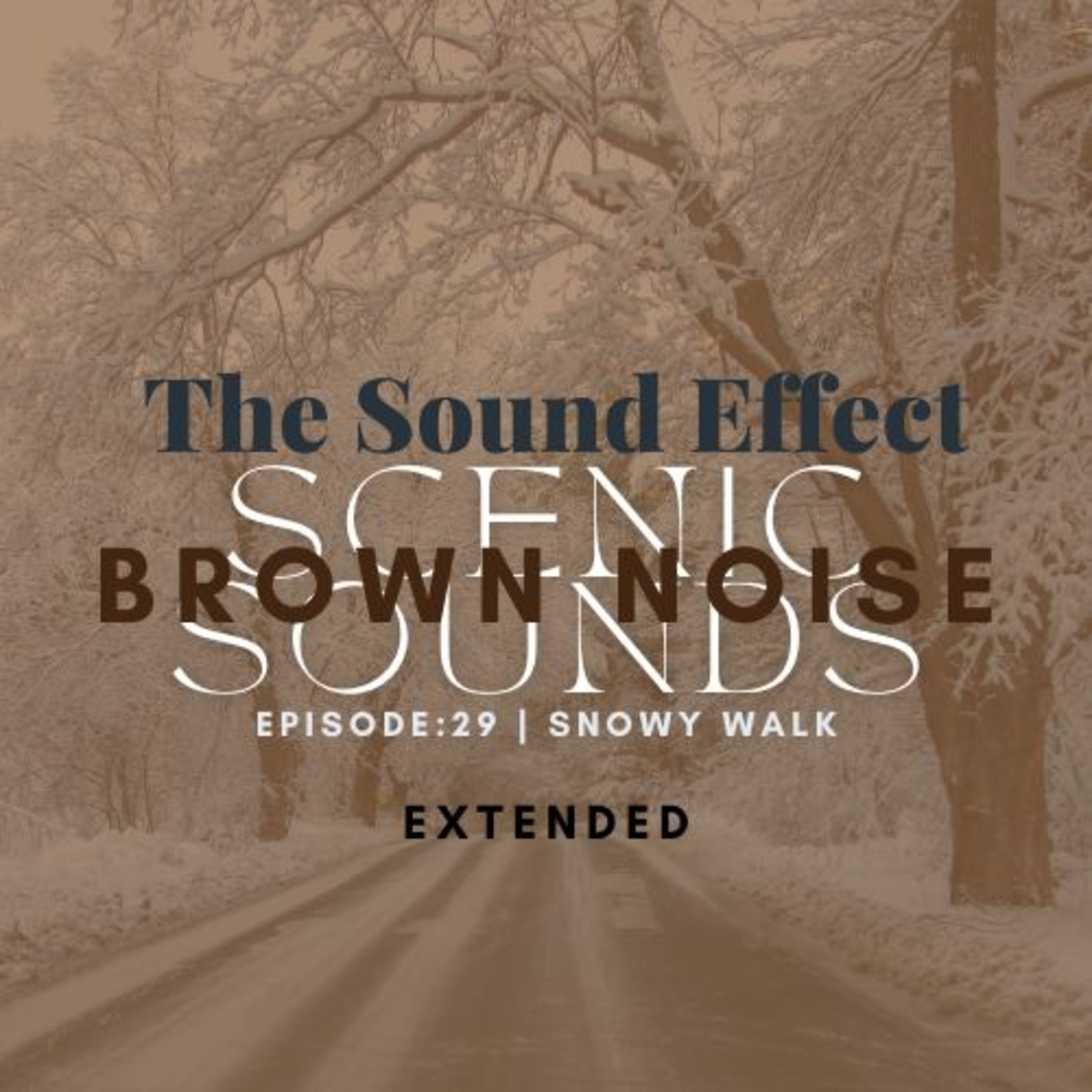 Brown Noise | Scenic Sounds: Season 2: Episode: 29 | Snowy Walk [EXTENDED] (ASMR)