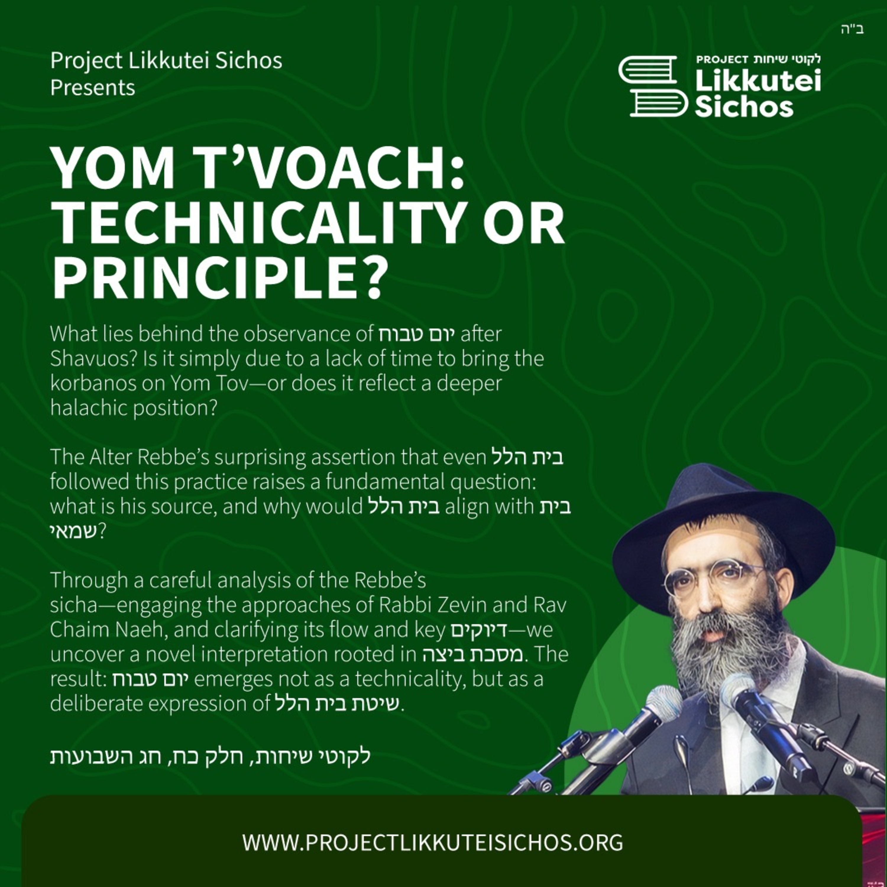 Yom T’voach: Technicality or Principle? episode artwork