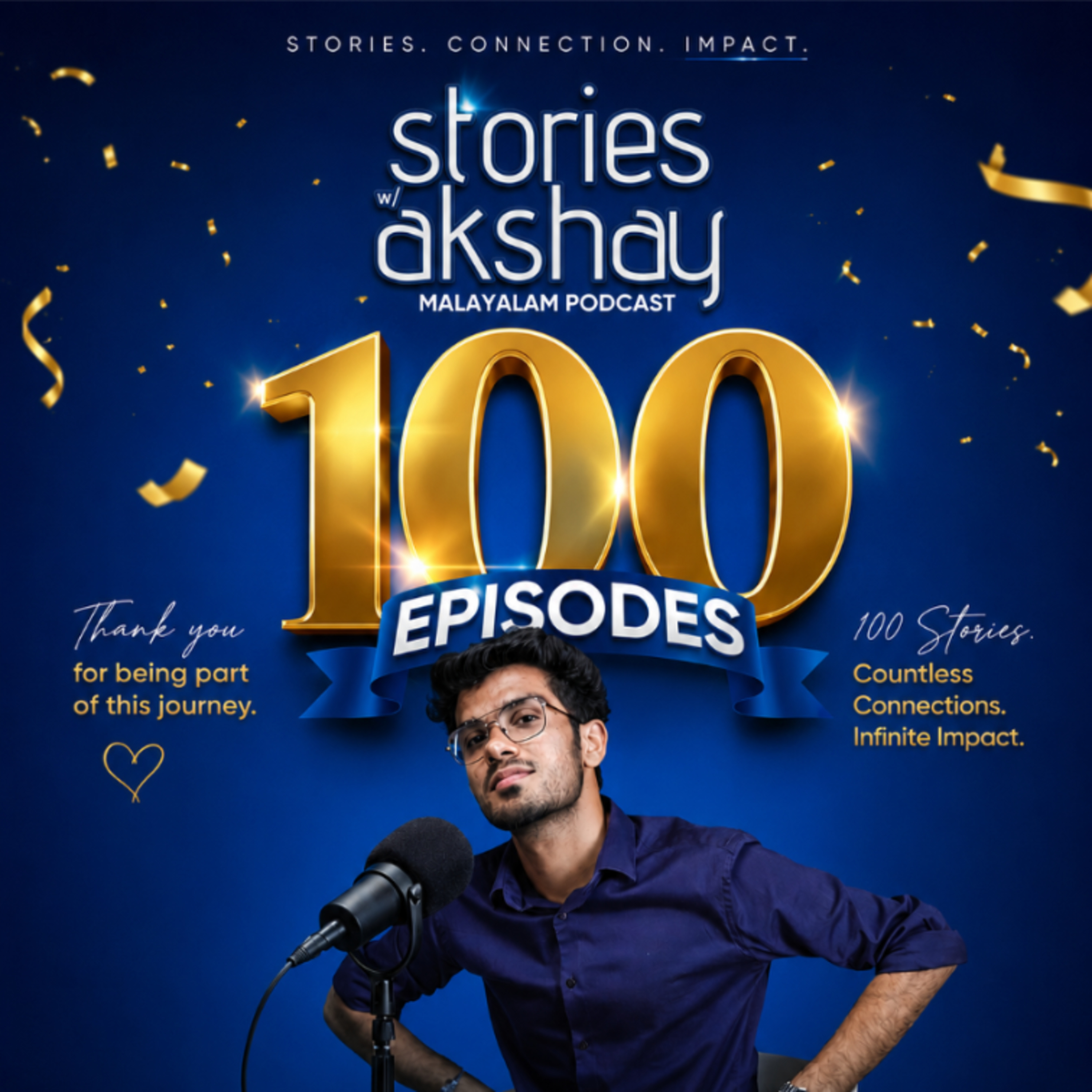 നിങ്ങളില്ലാതെ ഈ 100 ഇല്ല!" | 100th Episode Special Thank You Note ❤️ | Akshay The Storyteller | Top Malayalam Podcast