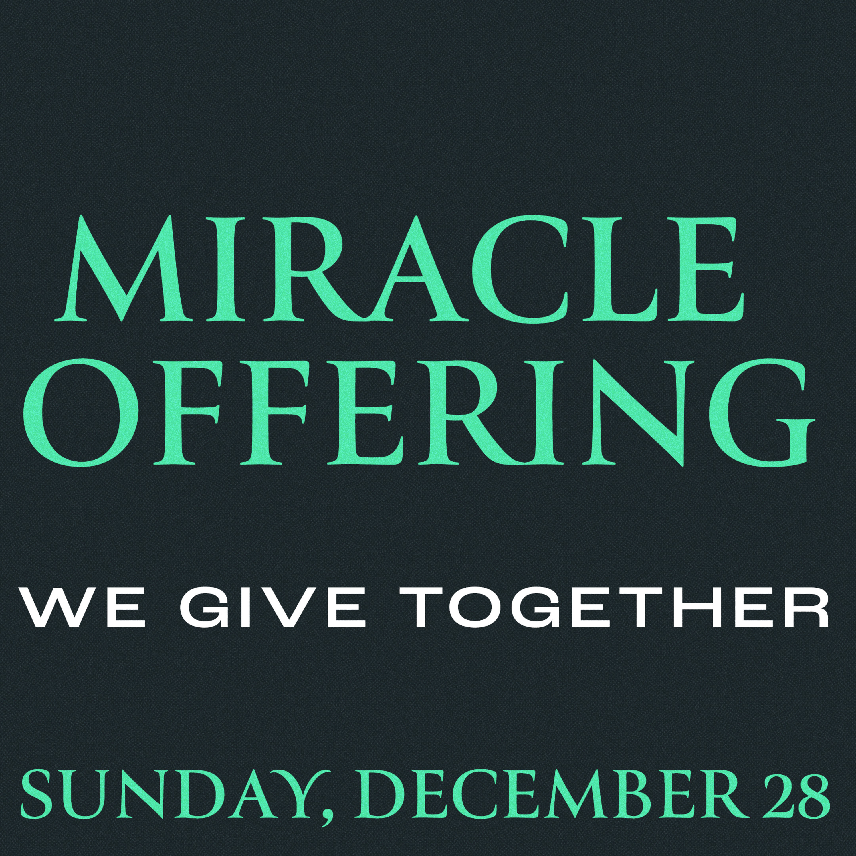 12.28.25 - The Miracle Is In The Room - Pastor Jared Michael episode artwork