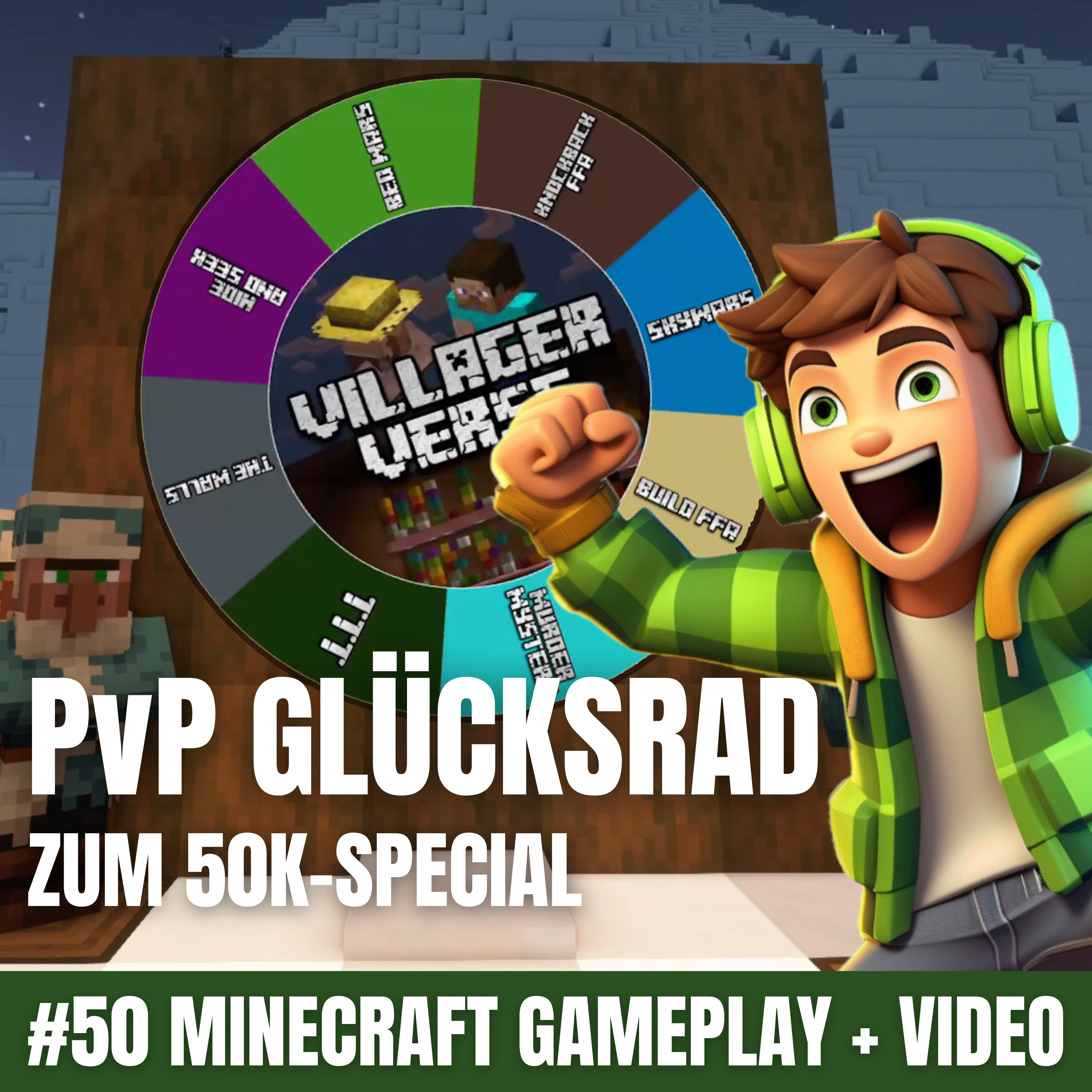 50k Special: Minecraft Glücksrad entscheidet über PvP 📀 #50 episode artwork