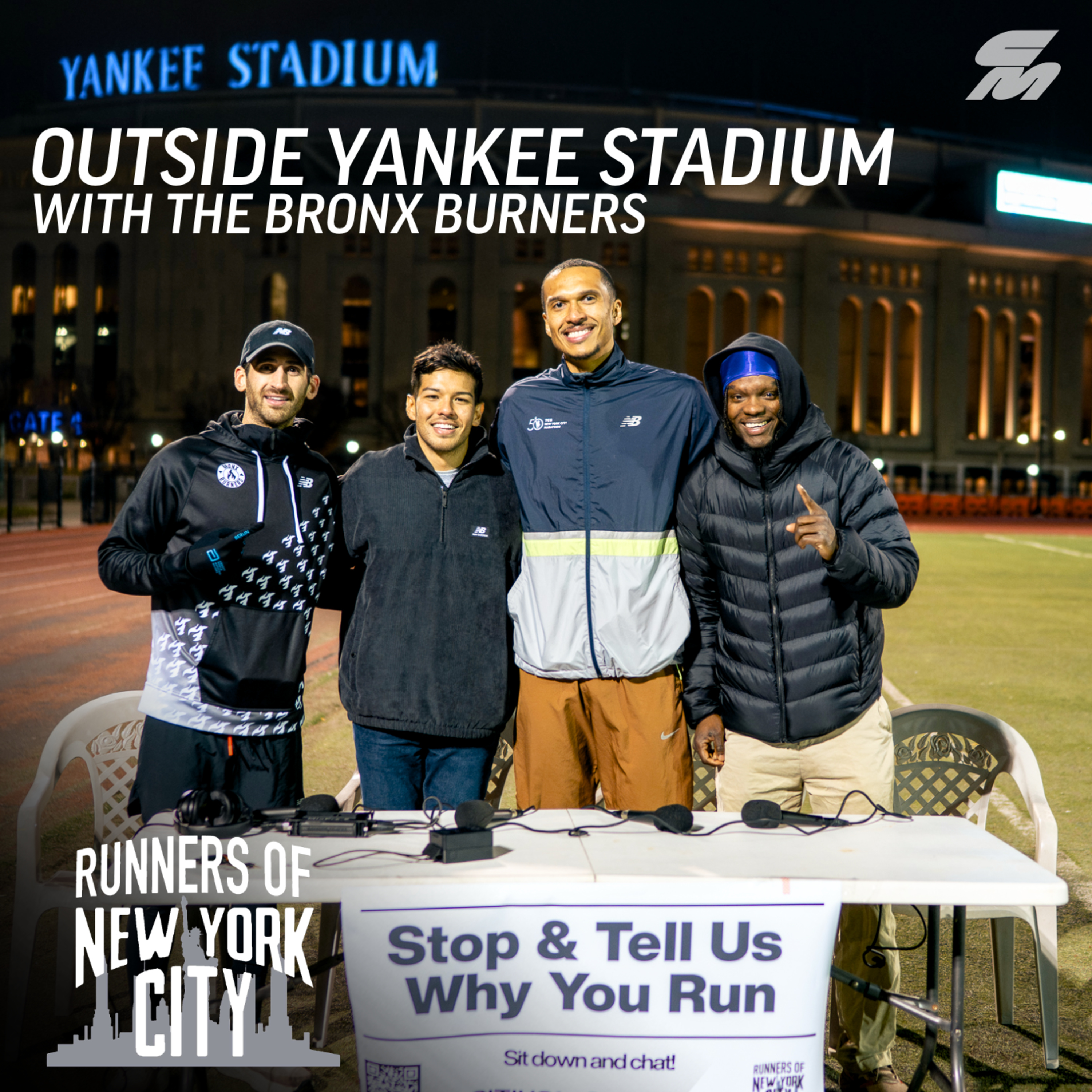 Outside Yankee Stadium with The Bronx Burners | Runners of NYC Podcast episode artwork