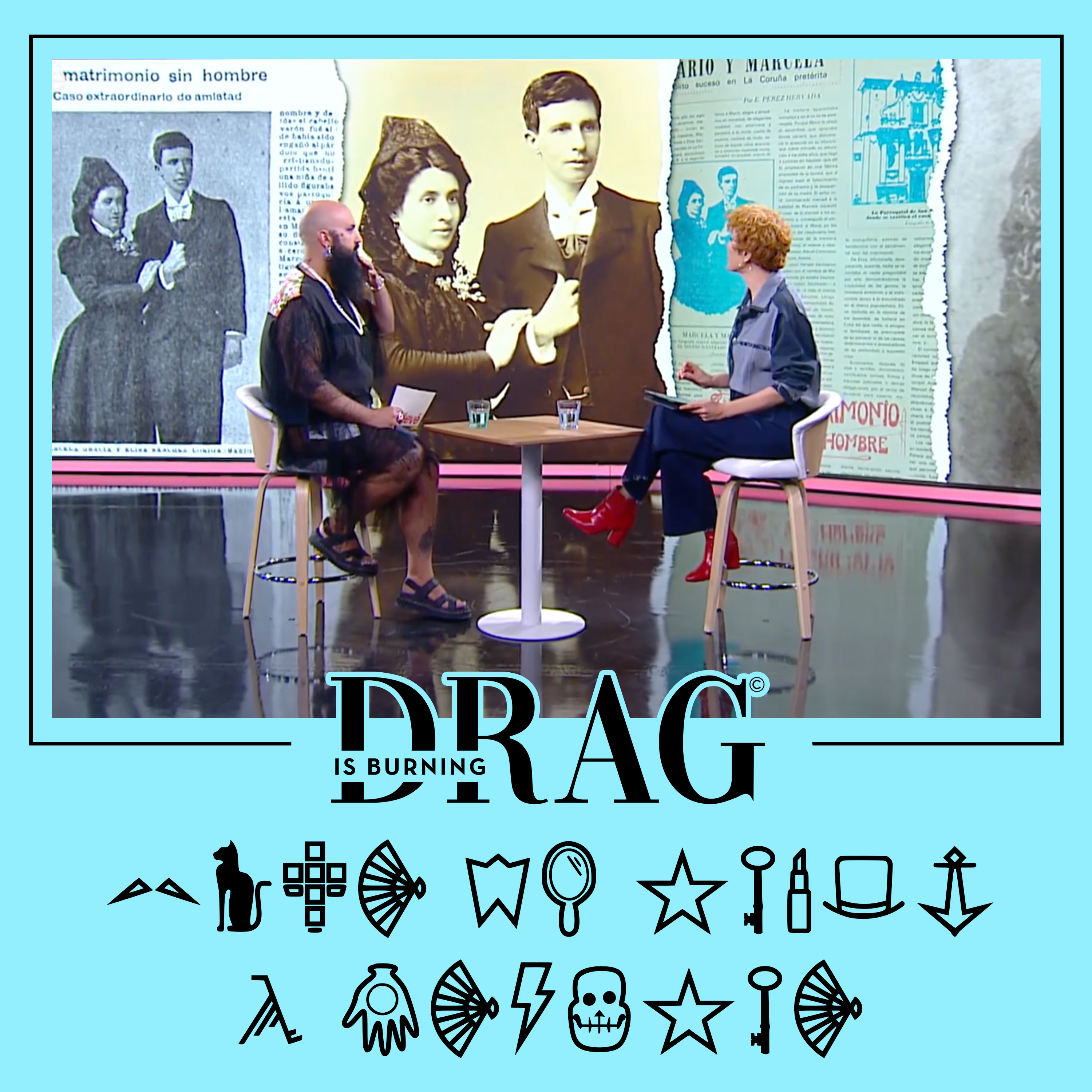 Travestismo en la primera boda lésbica con Elisa y Marcela, y transformismo masculino 1900-1920 | Drag is Burning 6x02 episode artwork