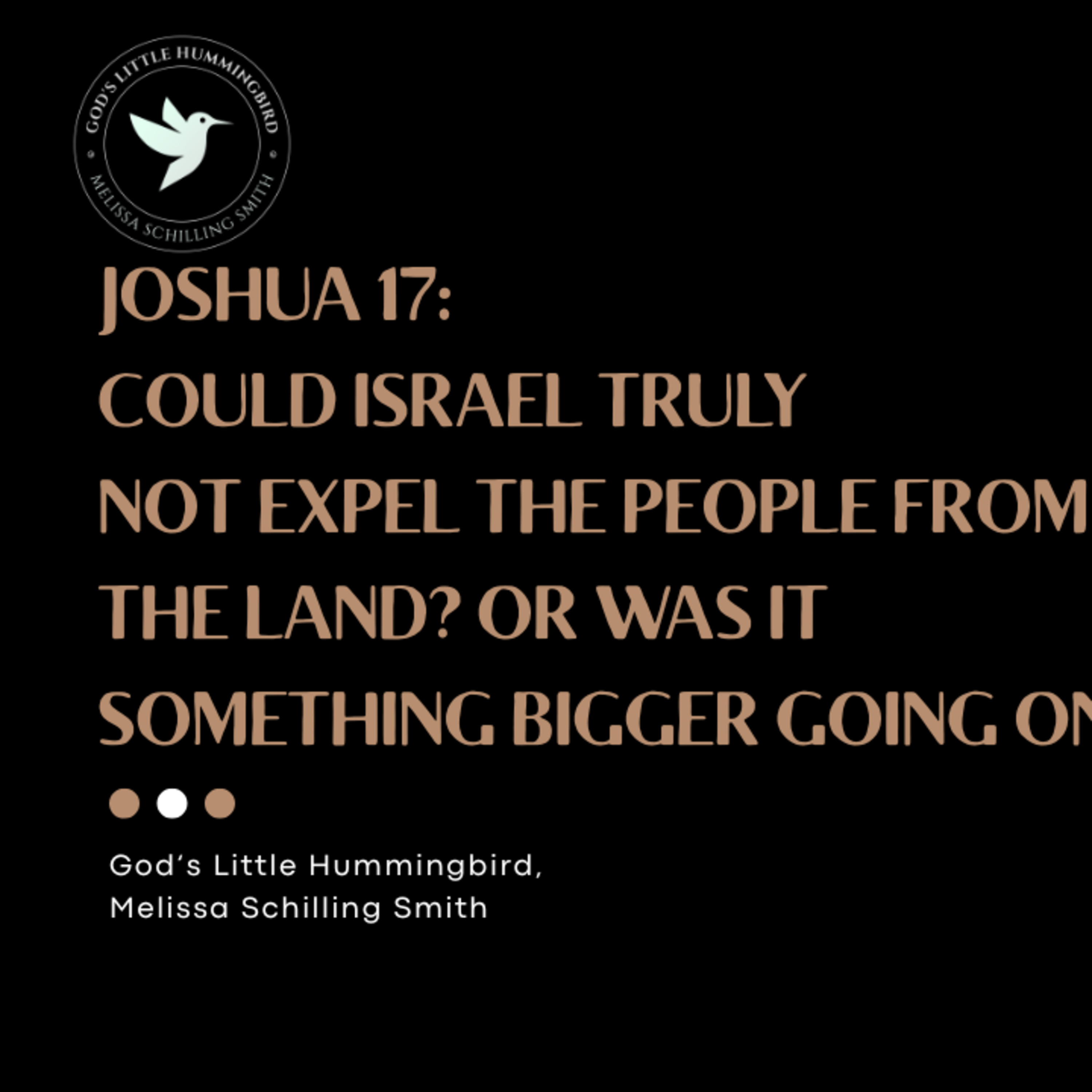 Joshua 17: Could Israel Truly not Expel the People from the Land or was Something Bigger Going On? episode artwork