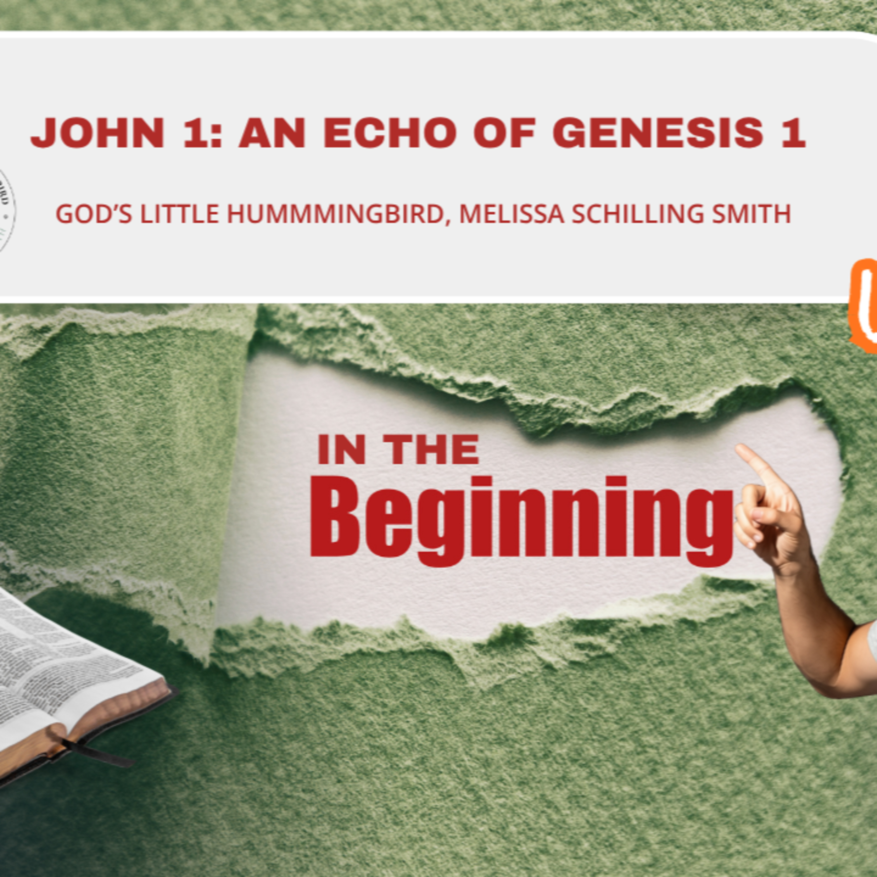 John 1: An Echo of Genesis 1--This is so Good!