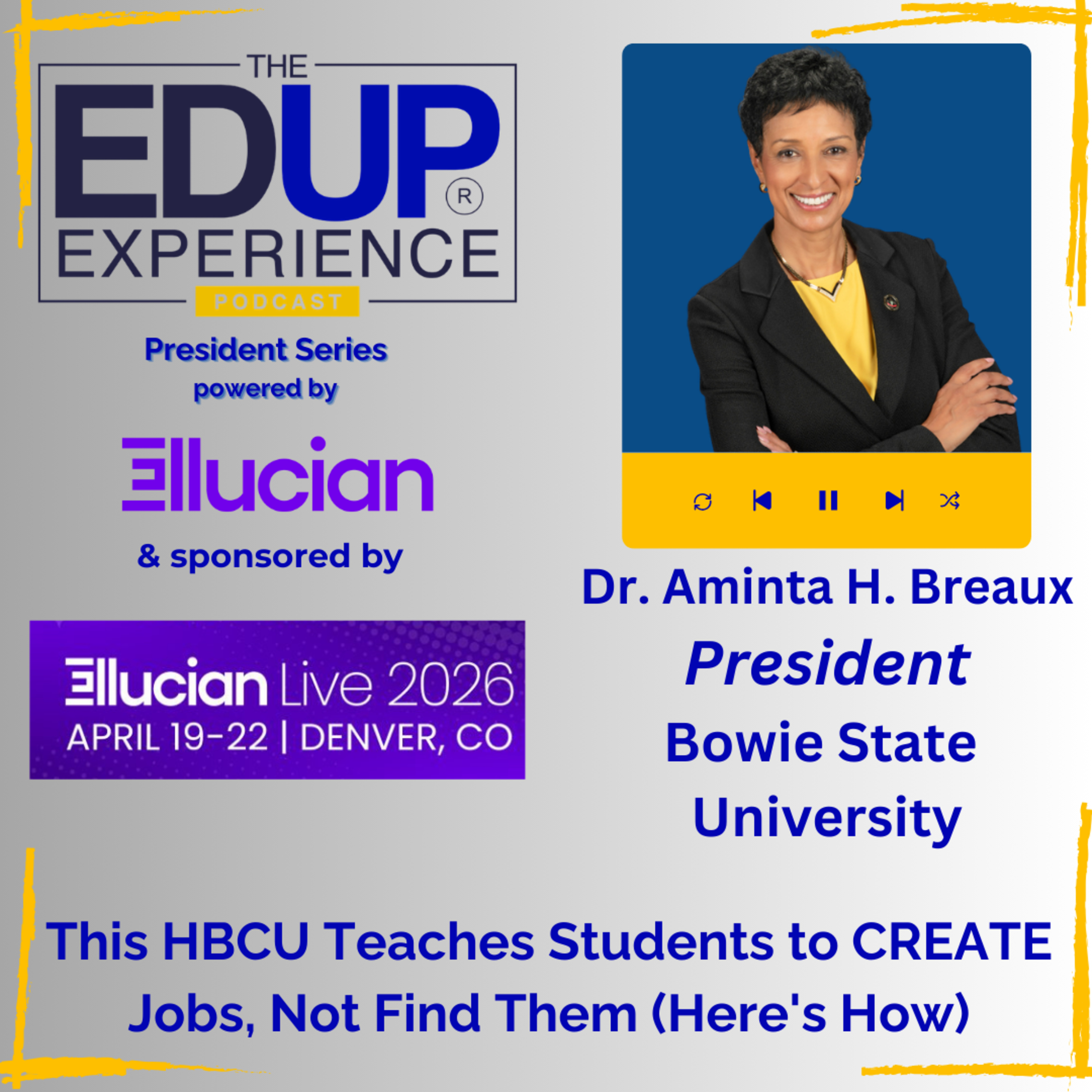 This HBCU Teaches Students to CREATE Jobs, Not Find Them (Here's How) - with Dr. Aminta H. Breaux, President, Bowie State University This HBCU Teaches Students to CREATE Jobs, Not Find Them (Here's How) - with Dr. Aminta H. Breaux, President, Bowie State University