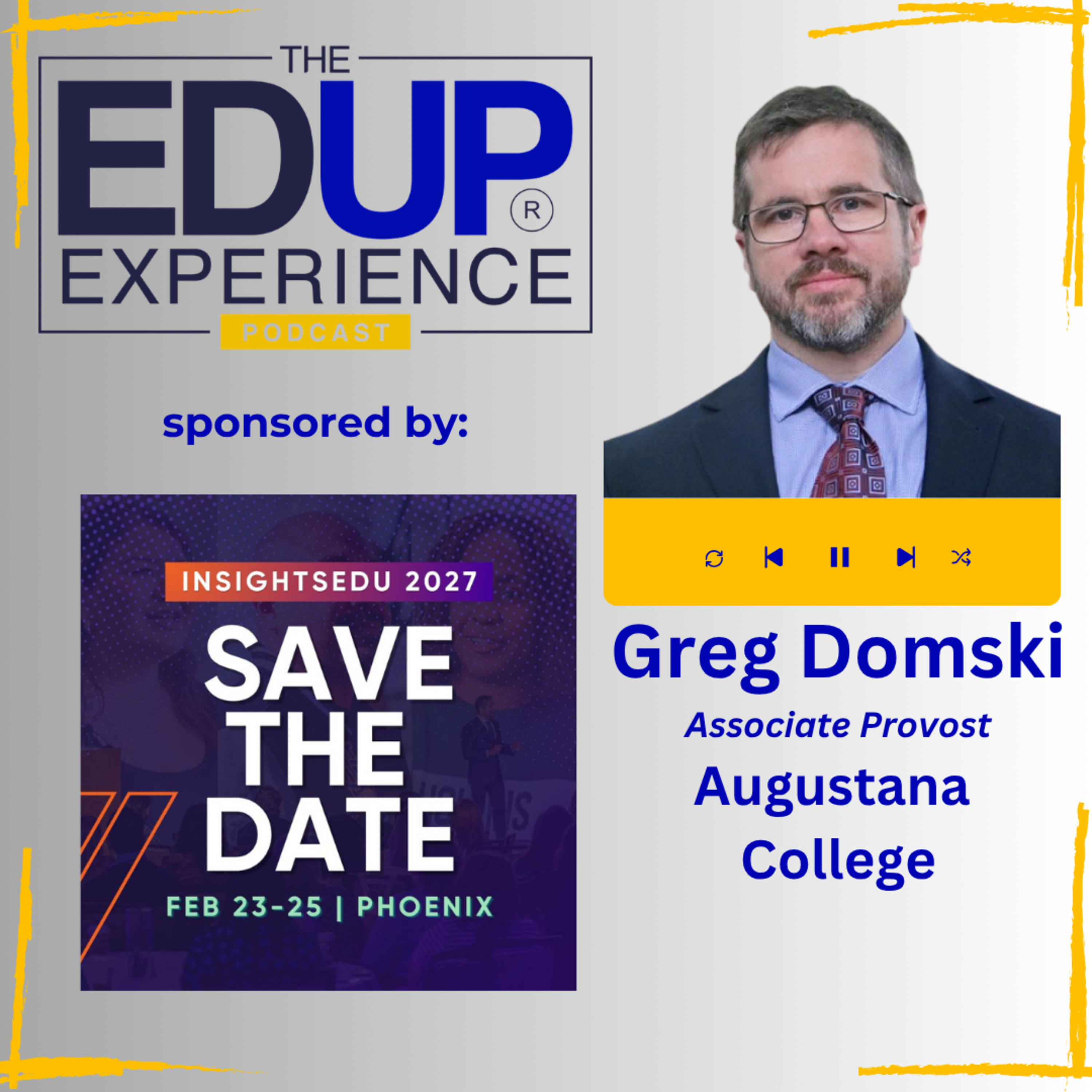 The Forklift Cannot Do Your Deadlifts - with Greg Domski, Associate Provost, Augustana College