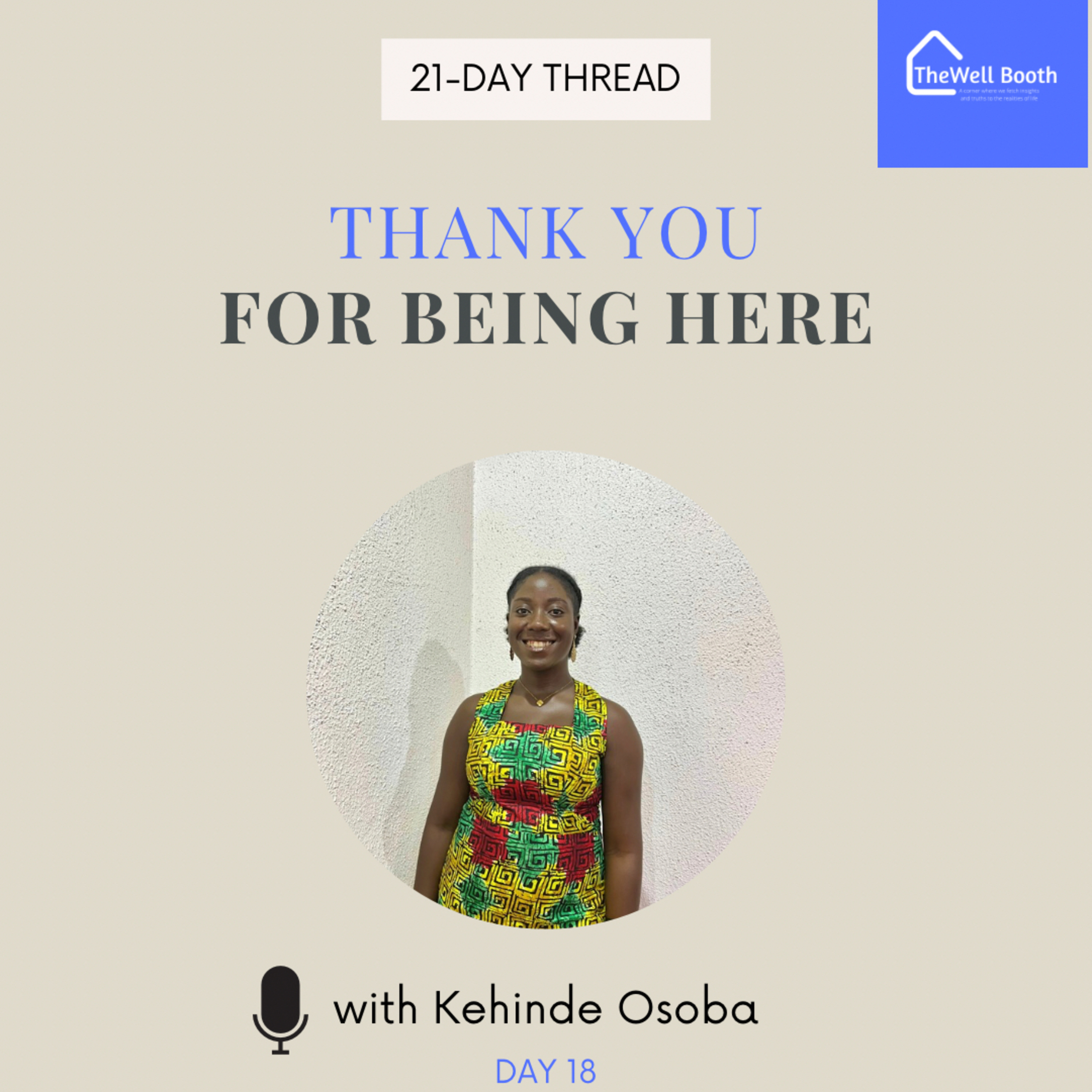 Thank You For Being Here!