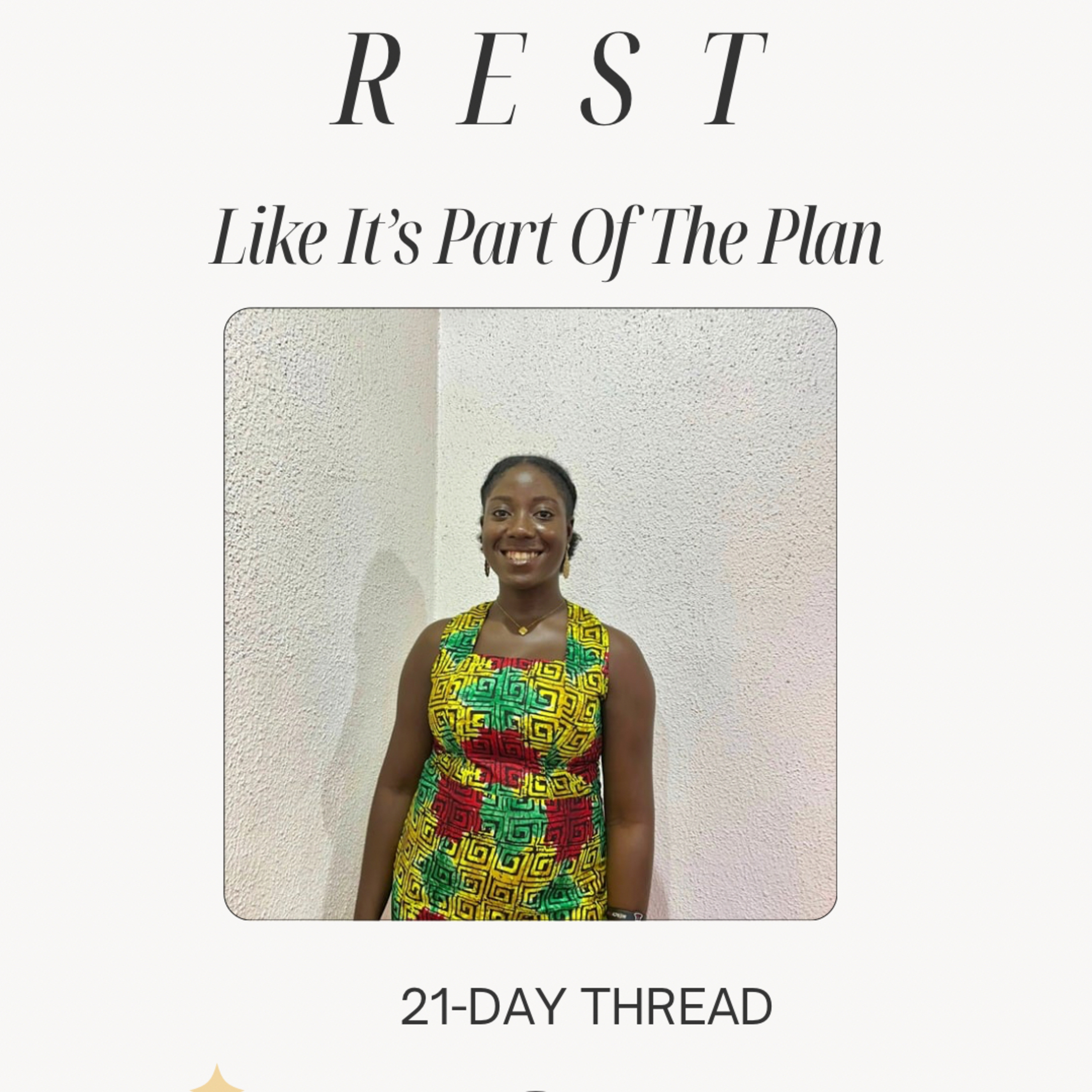 REST LIKE IT’S PART OF THE PLAN