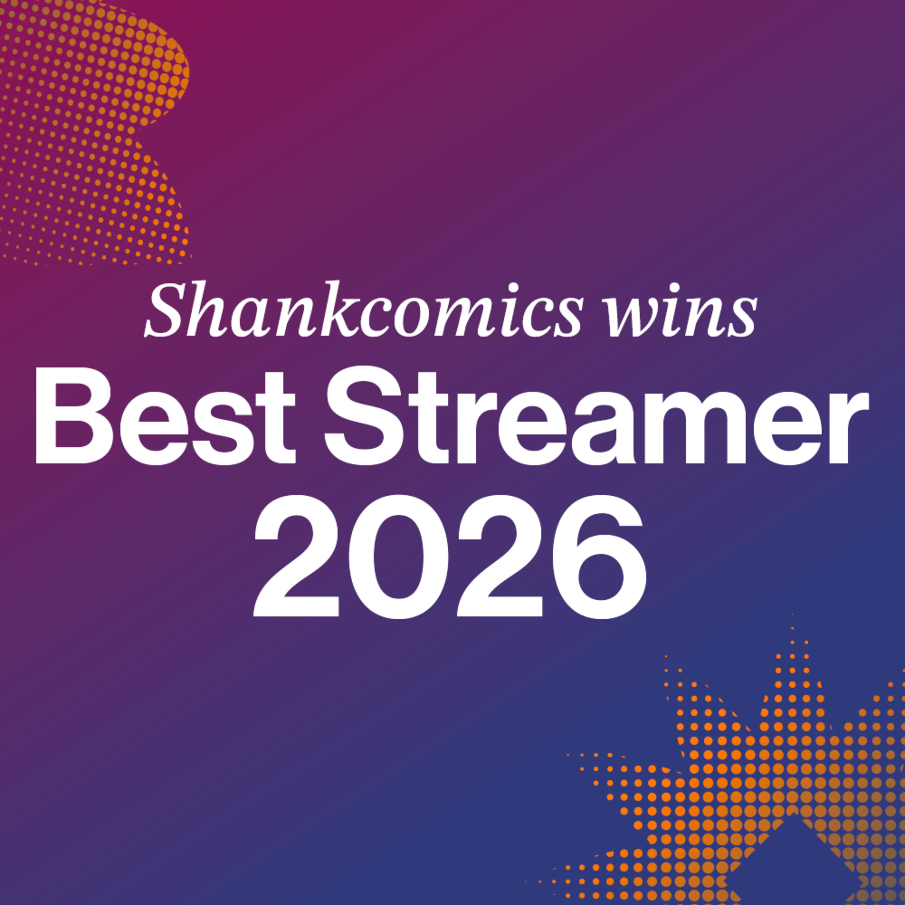 EP504: Shankcomics wins Best Streamer 2026 at AFRC Awards episode artwork