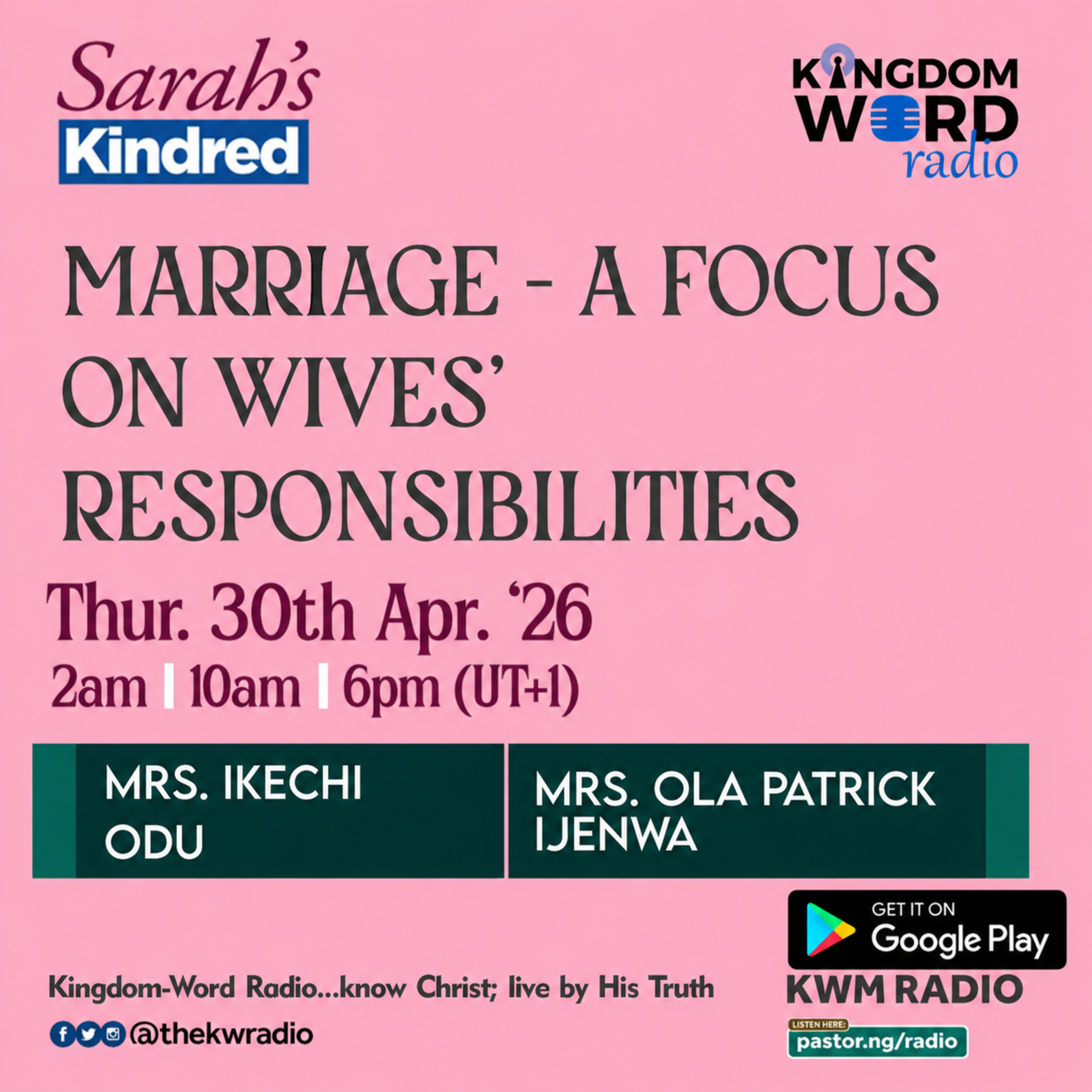 Sarah's Kindred | Ep.26 | Marriage - A focus on Wives Responsibilities episode artwork