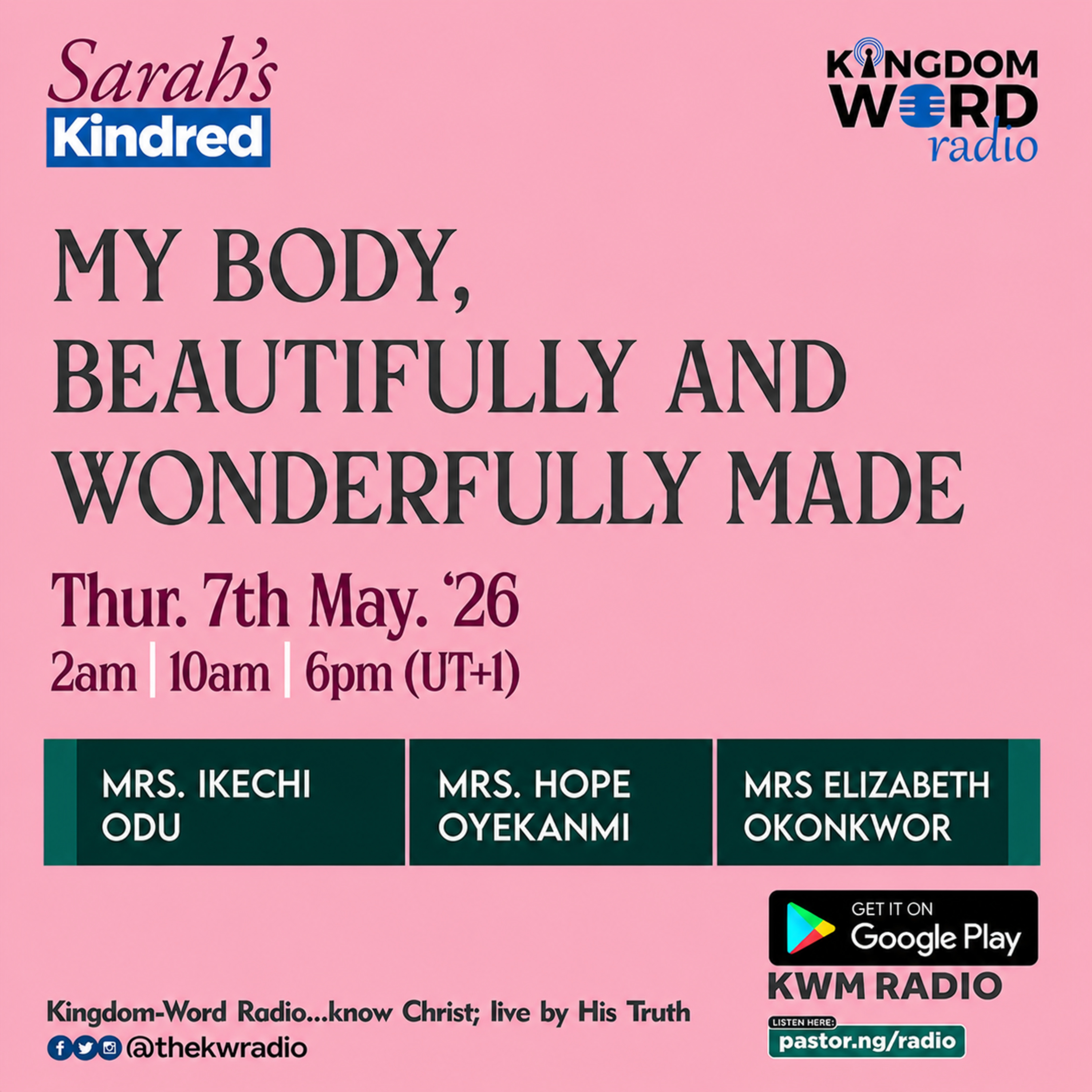 Sarah's Kindred | My body, beautifully and wonderfully made episode artwork