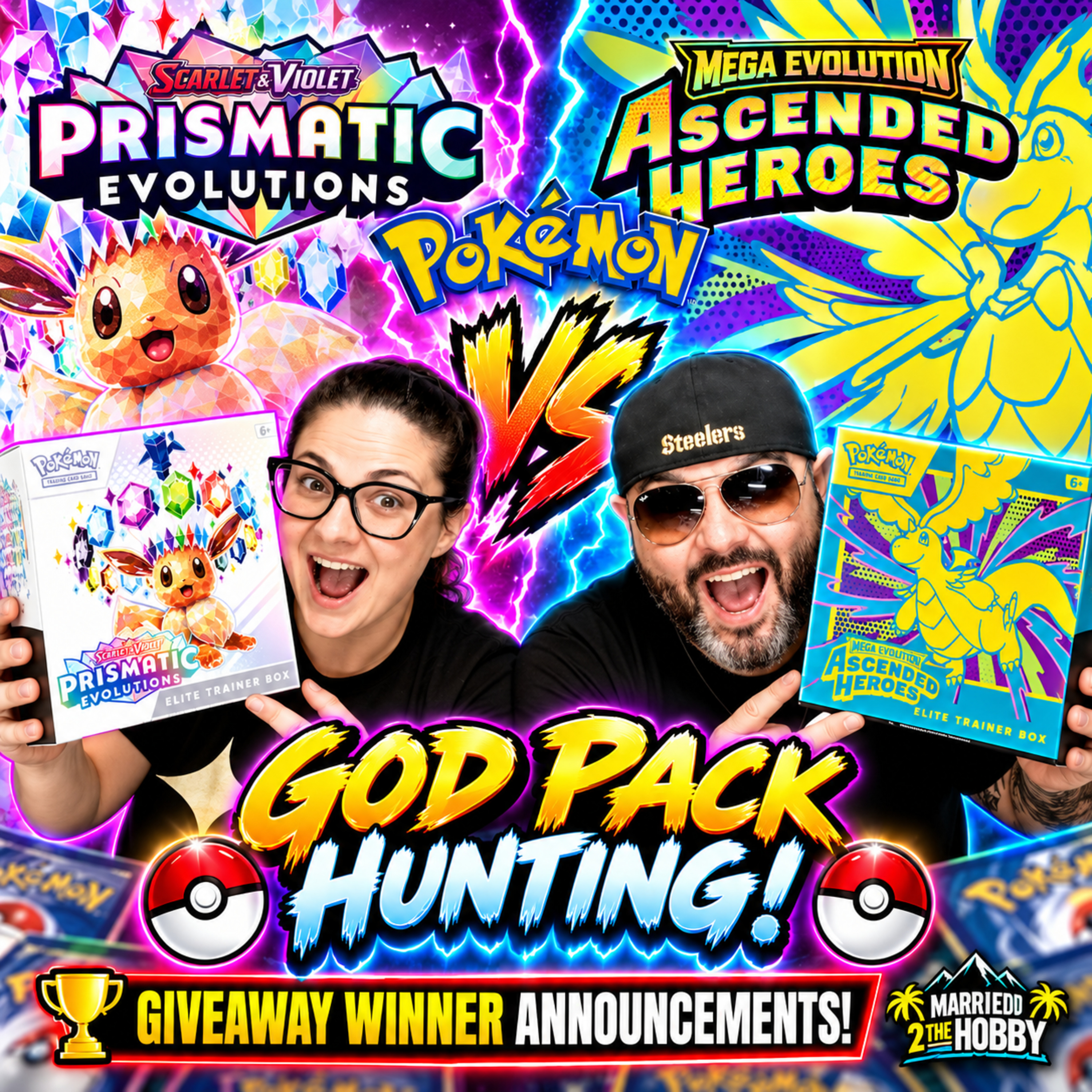 PRISMATIC EVOLUTIONS vs ASCENDED HEROES! 🔥 GOD PACK HUNT + GIVEAWAY WINNER! episode artwork