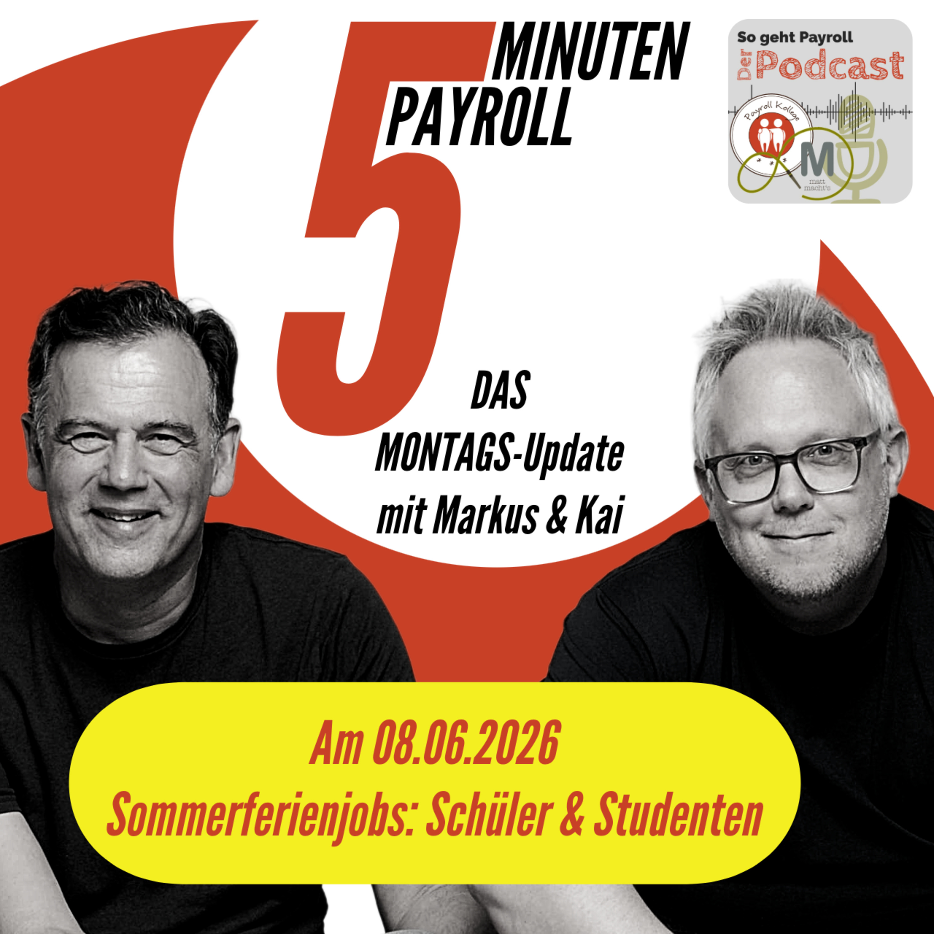 ⛱️FERIENJOBS - Schüler und Studis voraus | 5 Minuten Payroll das Montags-Update episode artwork