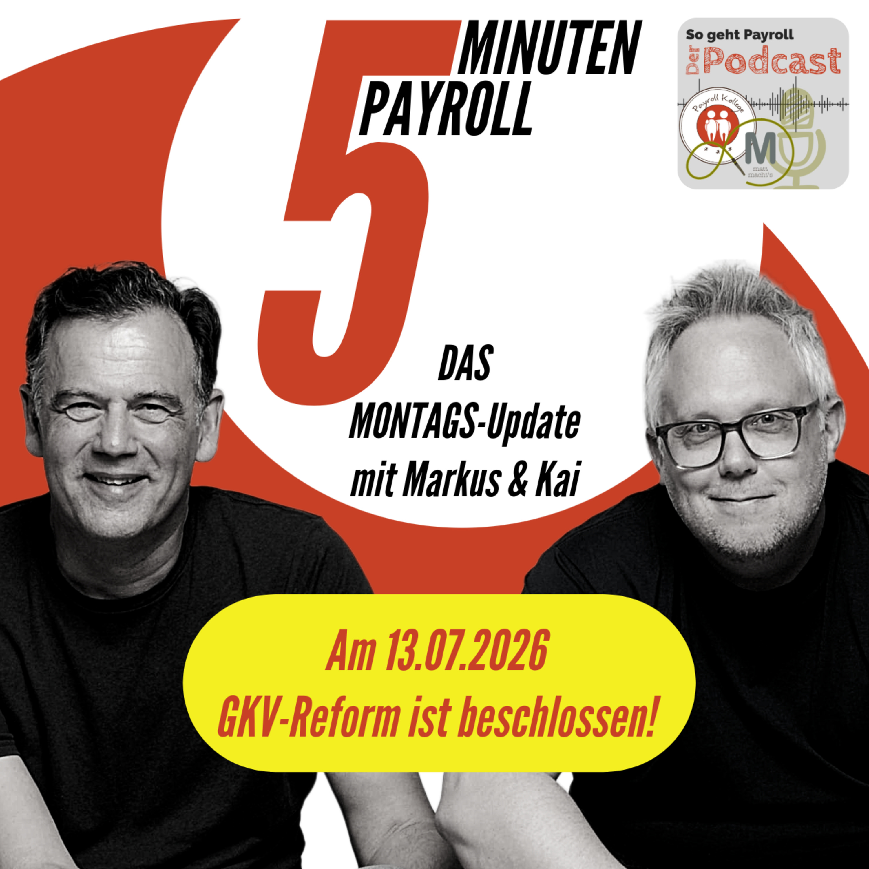 Heißa – die GKV-Reform ist durch 😅 | 5 Minuten Payroll episode artwork