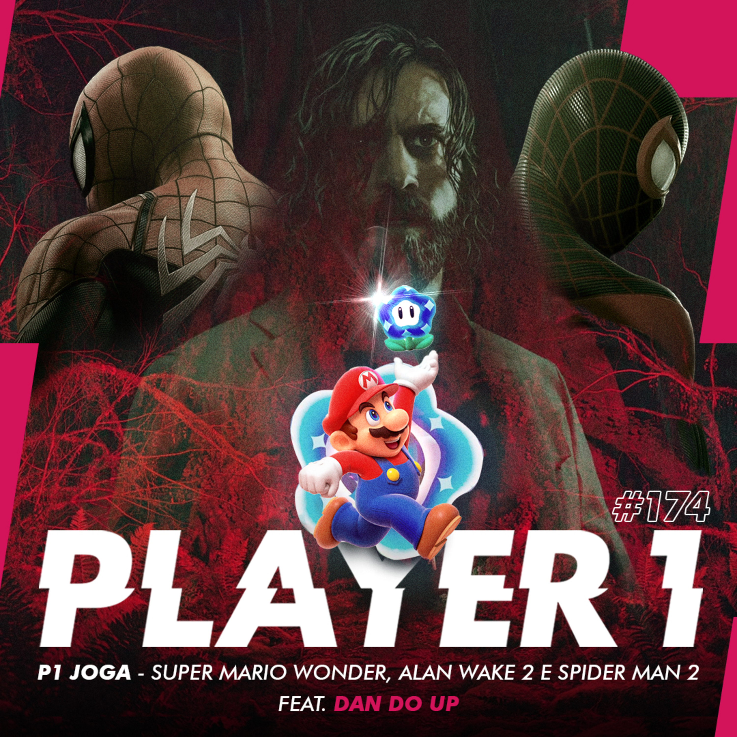 174 - P1 JOGA - SUPER MARIO WONDER, ALAN WAKE 2 E SPIDER MAN 2 (COM DAN DO UP) episode artwork