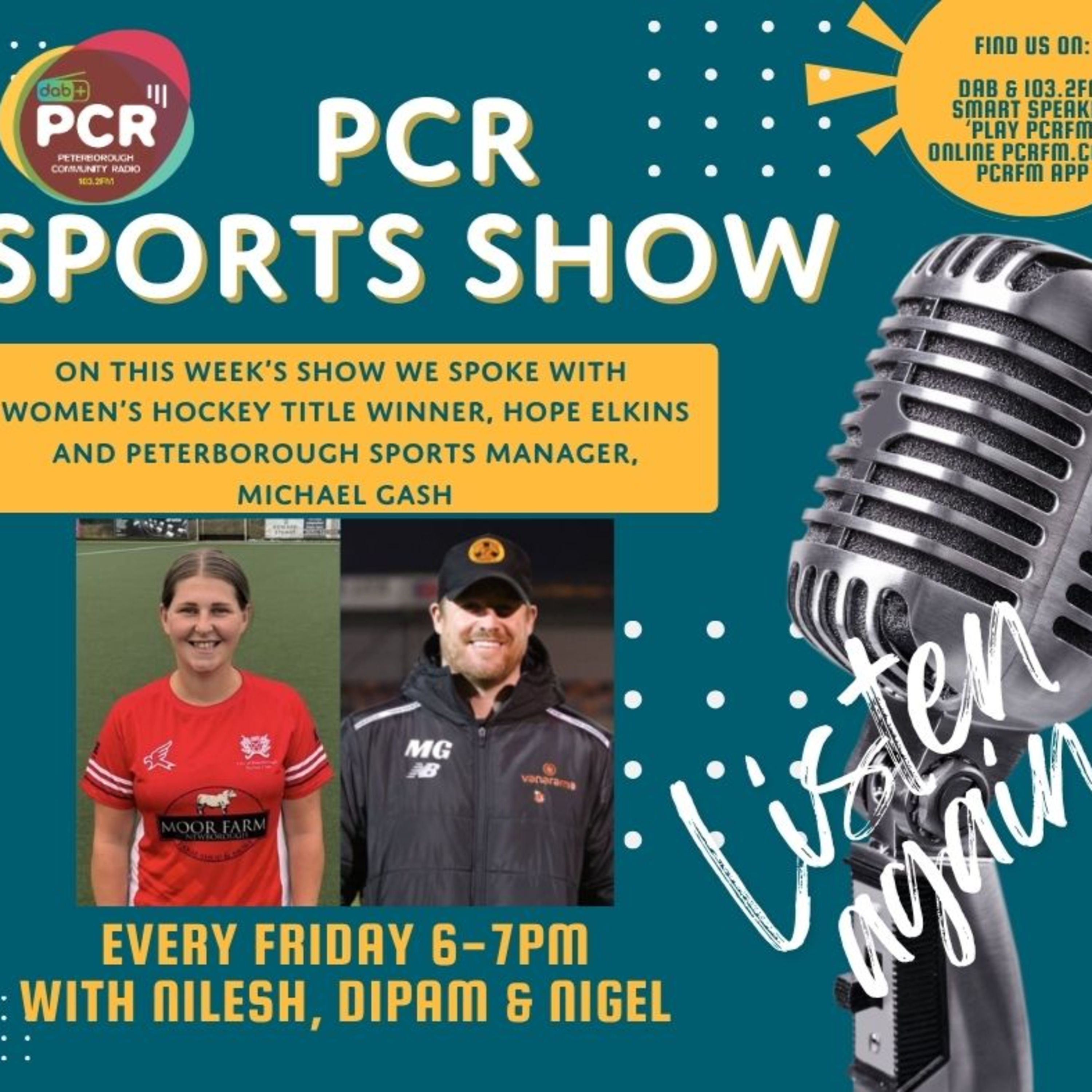 The PCR Sports Show - Friday 20th March 2026 - with Hope Elkins from City of Peterborough Hockey Club Women's 1st team and Michael Gash, Manager of Peterborough Sports episode artwork