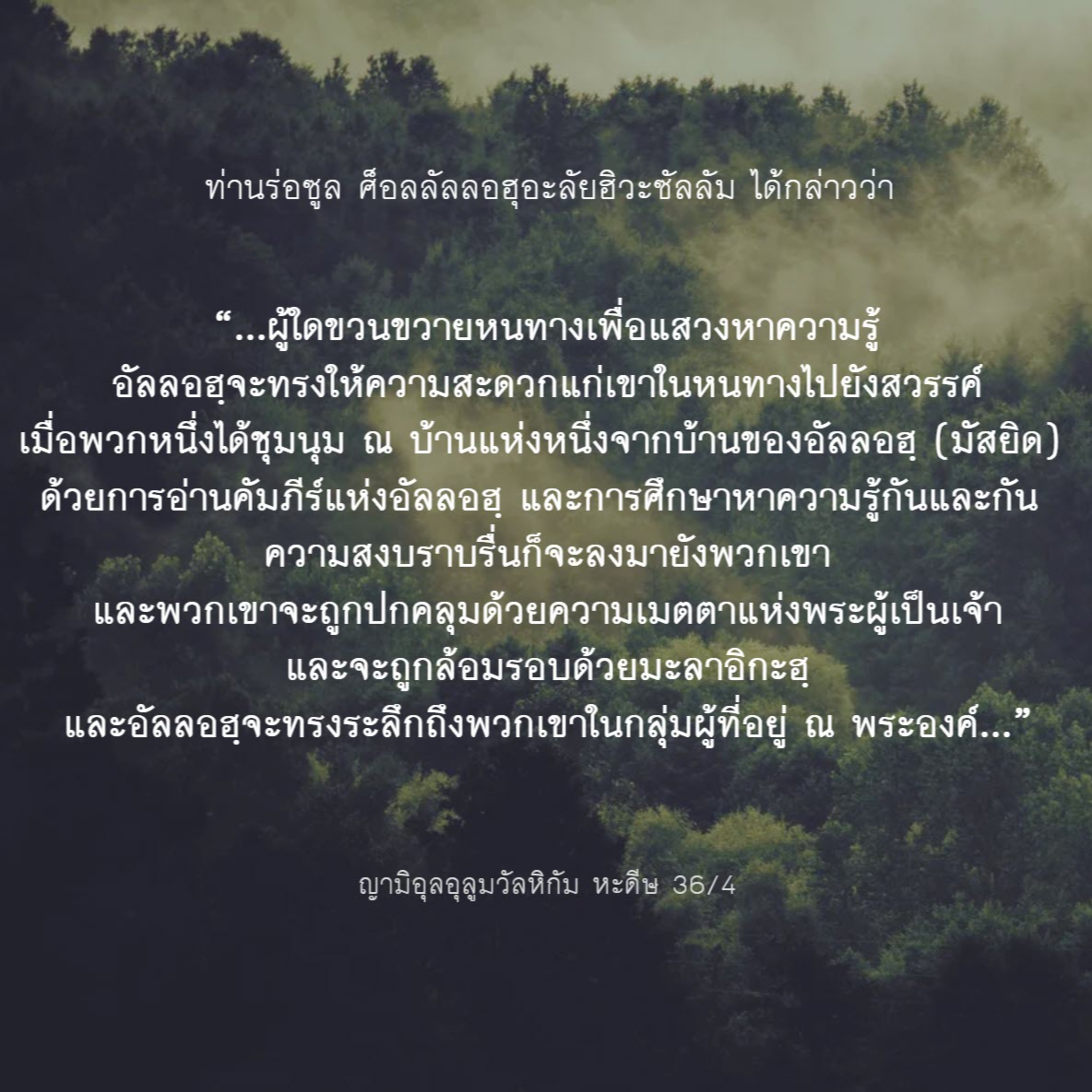 หะดีษ 36/4 การแสวงหาความรู้ episode artwork