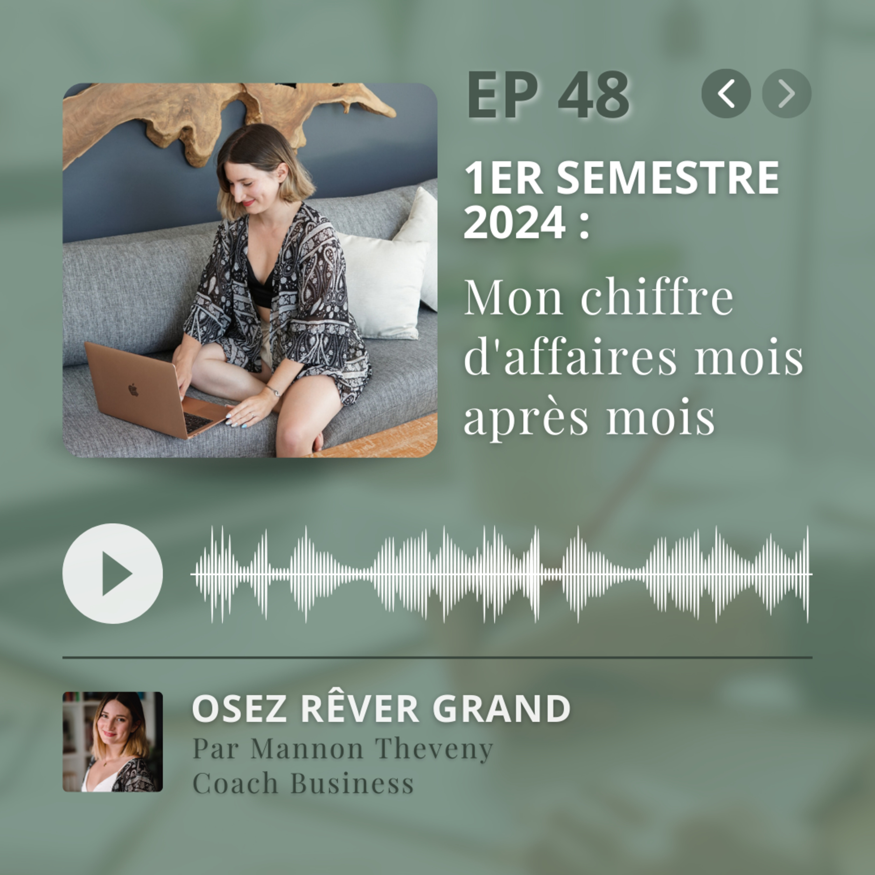 48. 1er Semestre 2024 - Mon chiffre d'affaires mois après mois