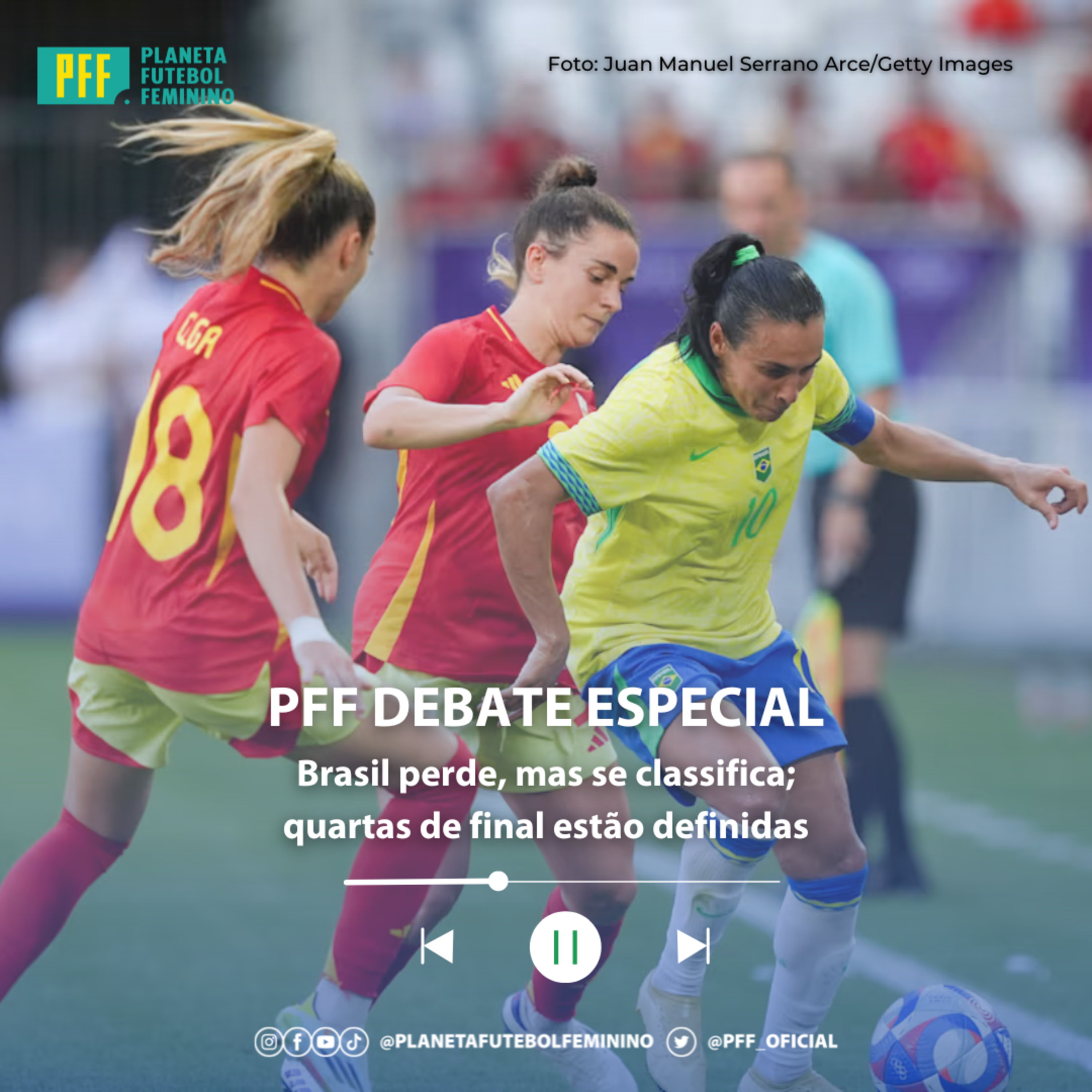 PFF DEBATE ESPECIAL - Brasil perde, mas se classifica; quartas de final em Paris estão definidas episode artwork
