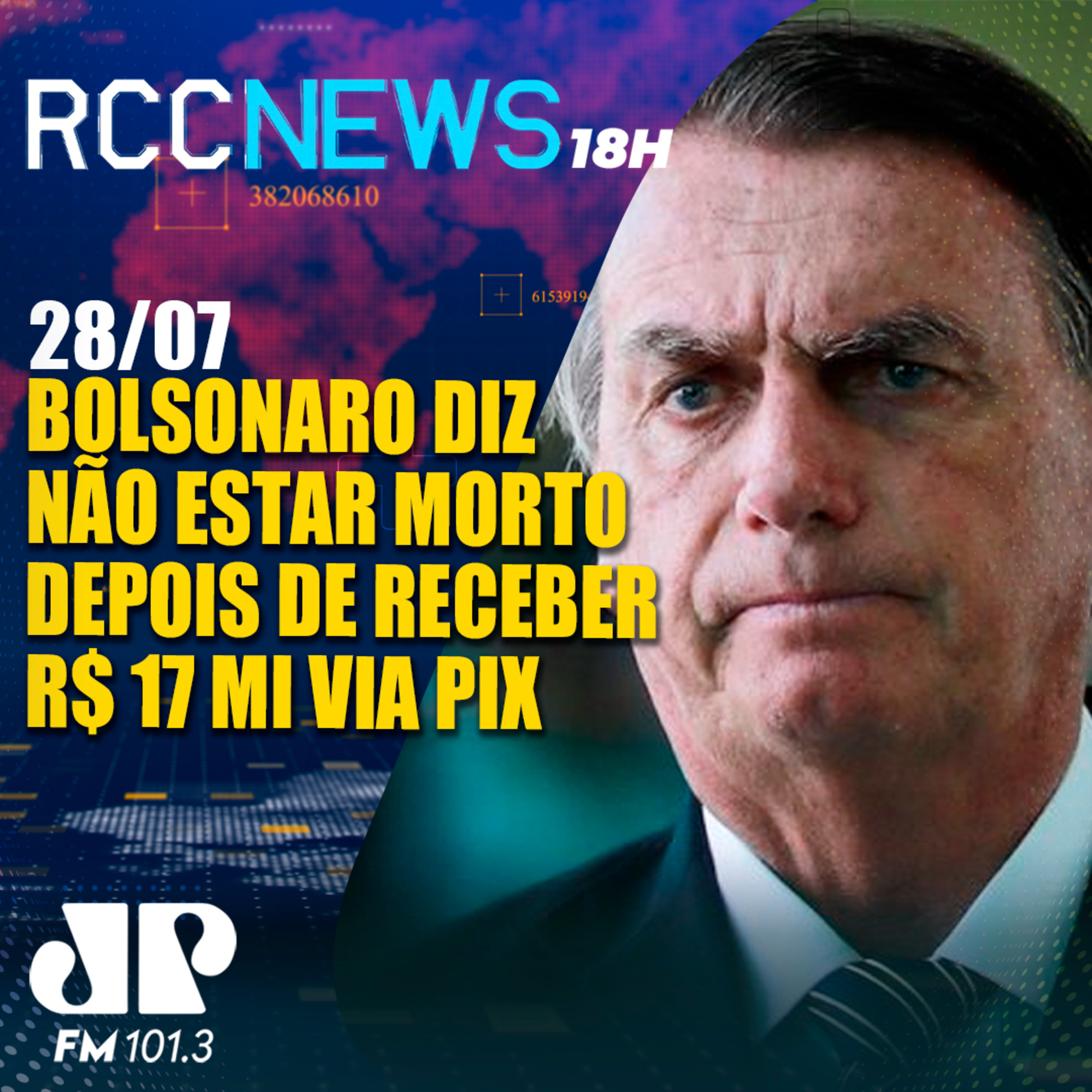 Bolsonaro diz não estar morto depois de receber R$ 17 milhões via Pix episode artwork
