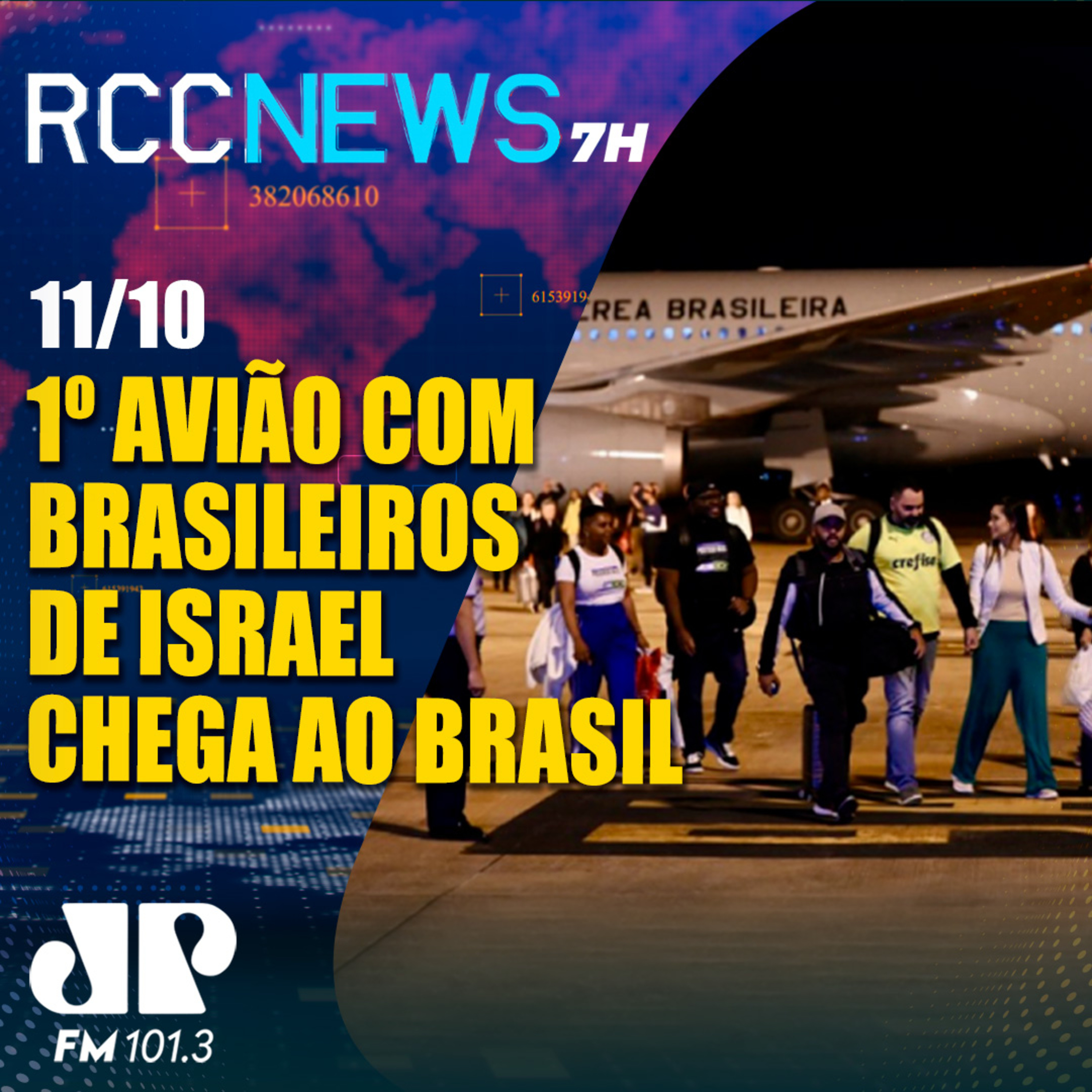 Primeiro avião da FAB com 211 repatriados de Israel chega ao Brasil episode artwork
