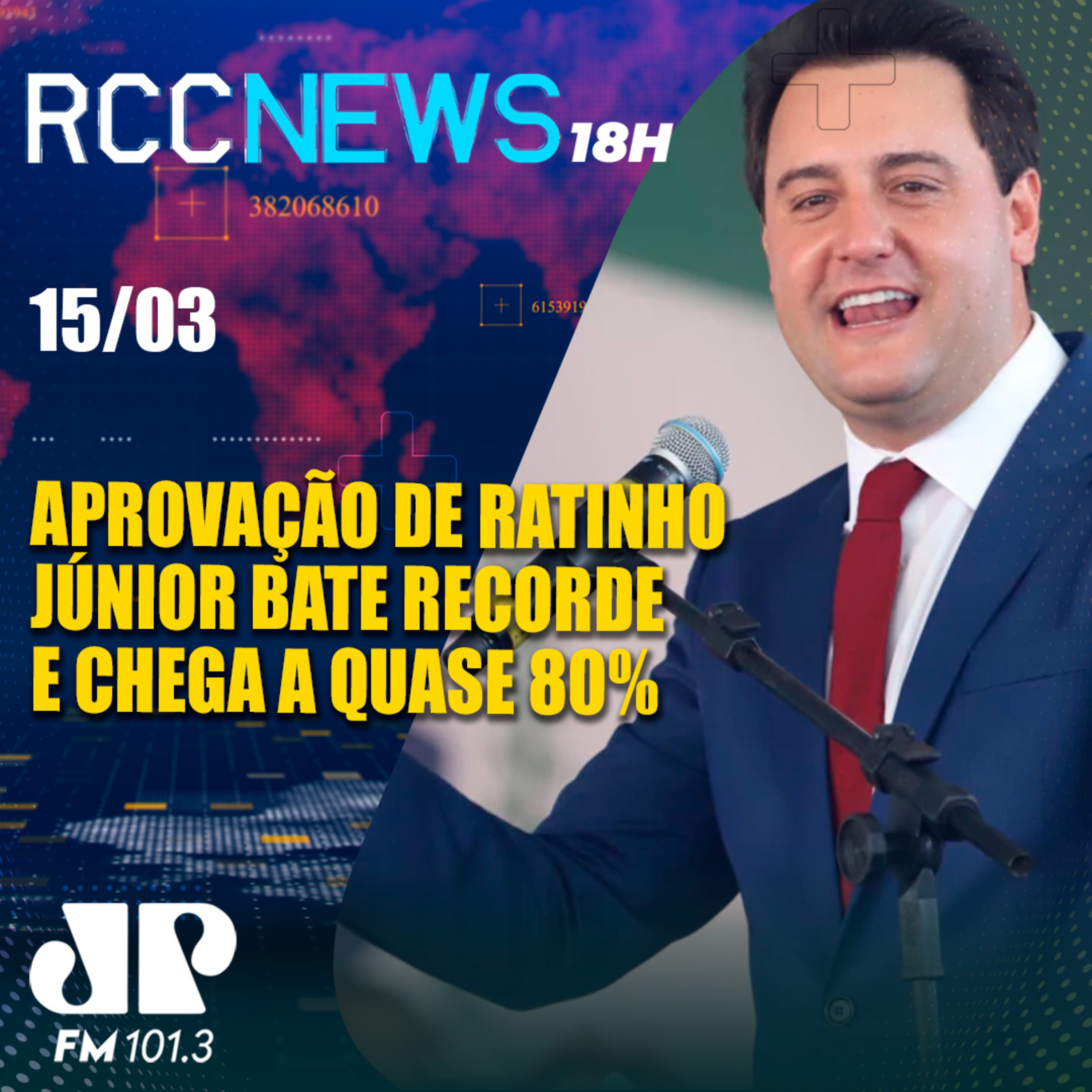 Aprovação de Ratinho Júnior bate recorde e chega a quase 80% no Paraná episode artwork