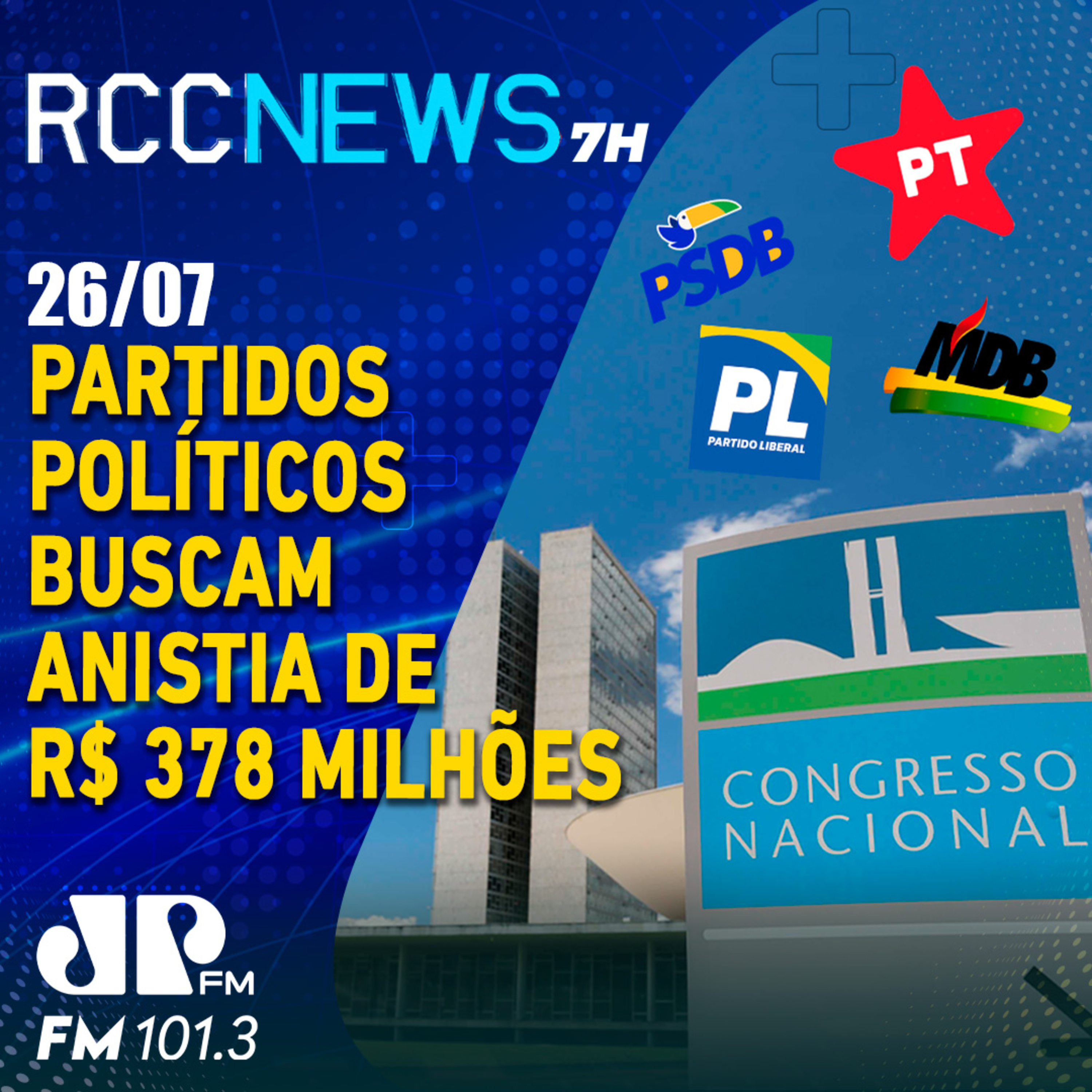 Partidos políticos devem R$ 378 mi e buscam formas para não pagar episode artwork
