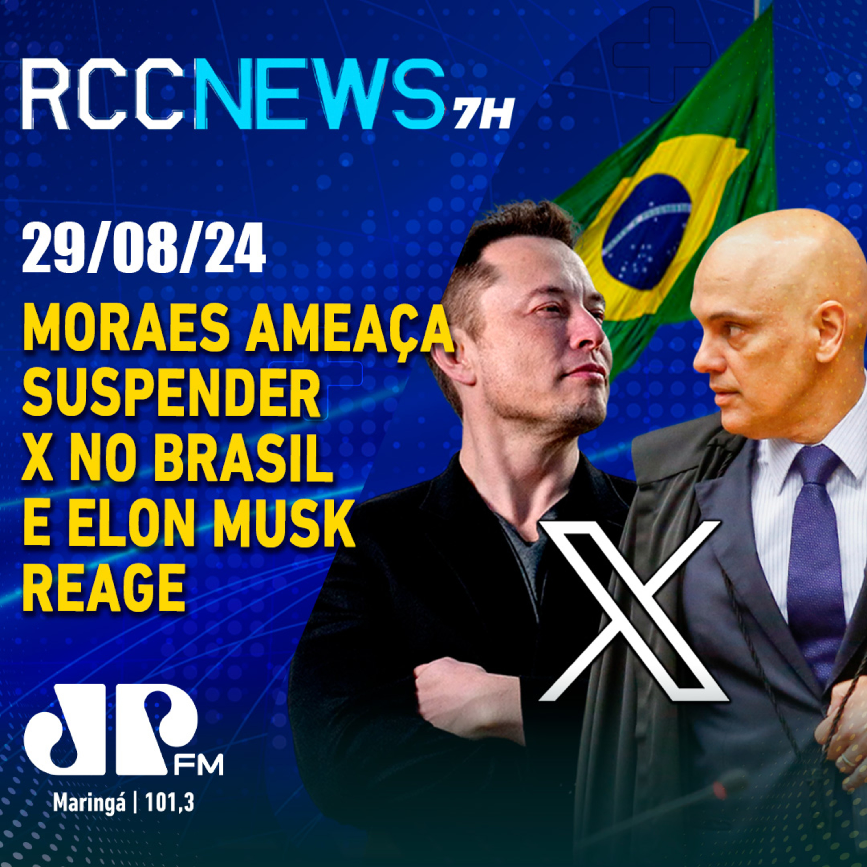 Moraes dá 24 horas para Musk indicar novo representante do X no Brasil episode artwork