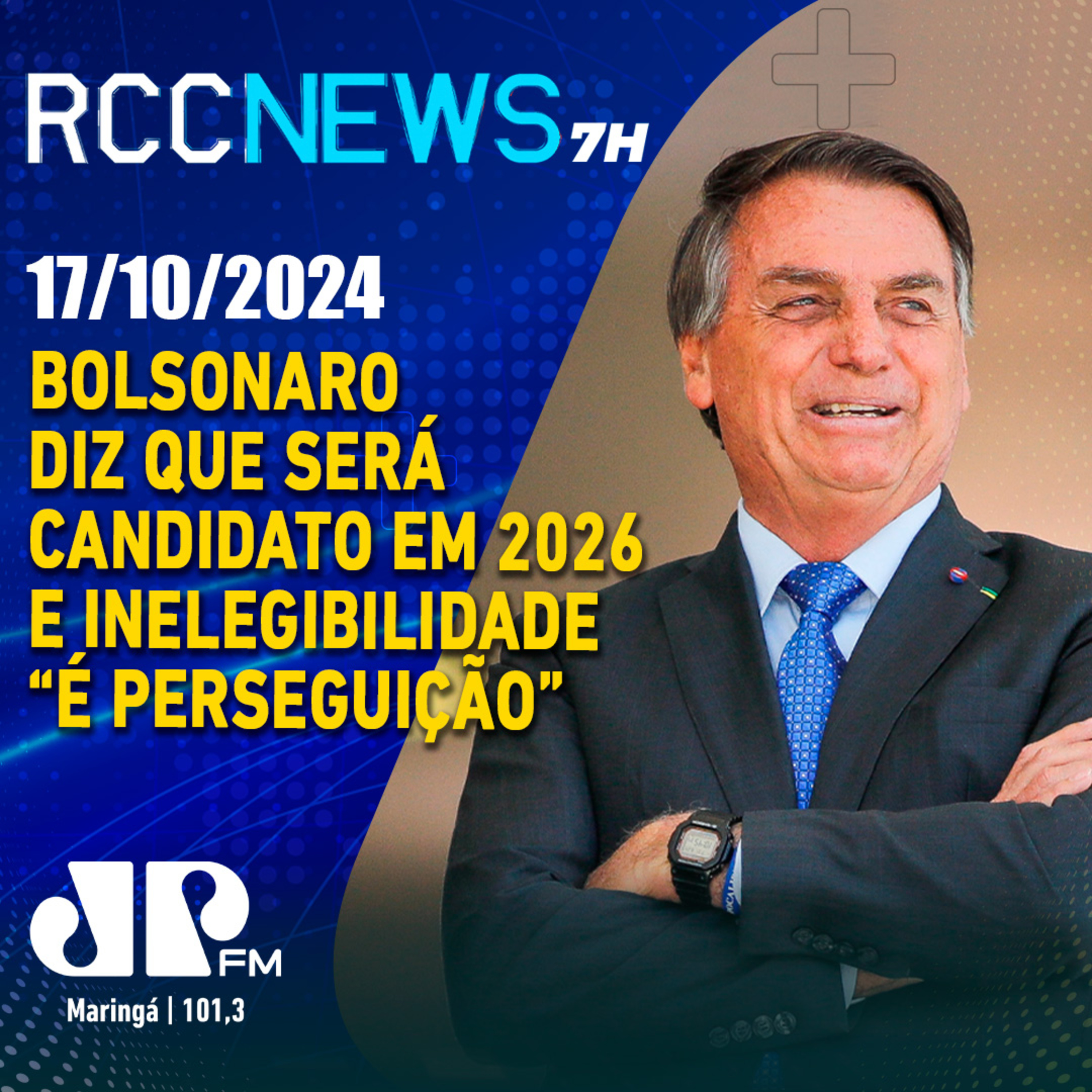Bolsonaro diz que será candidato à presidente em 2026, em resposta a Valdemar episode artwork